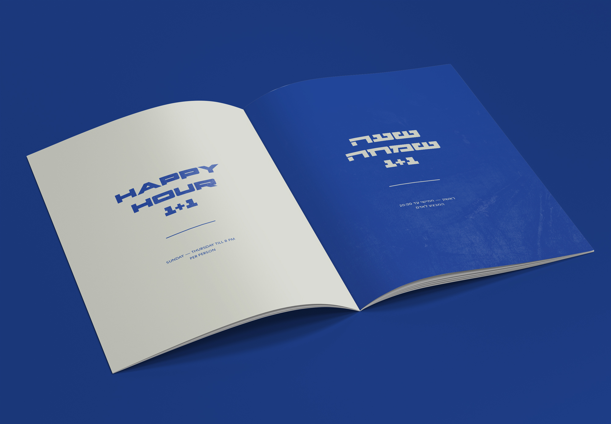 Menu booklet design spread