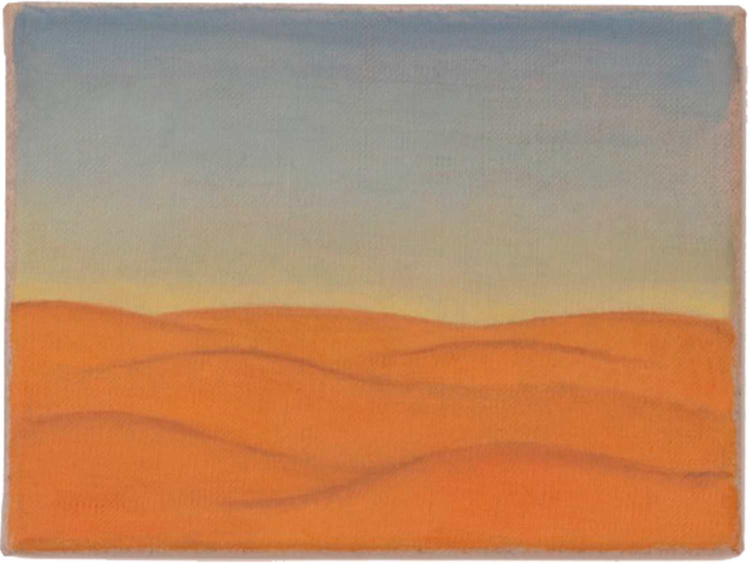 "Paisagem com dunas de terra seca", 2021, óleo sobre tela