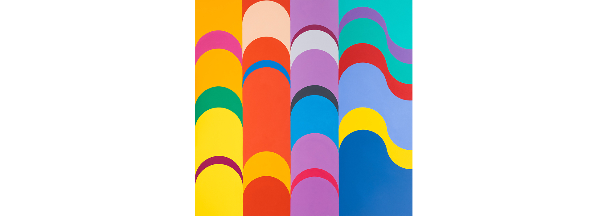 Sin título, 2023. Acrílico sobre tela, 193 x 193 cm.