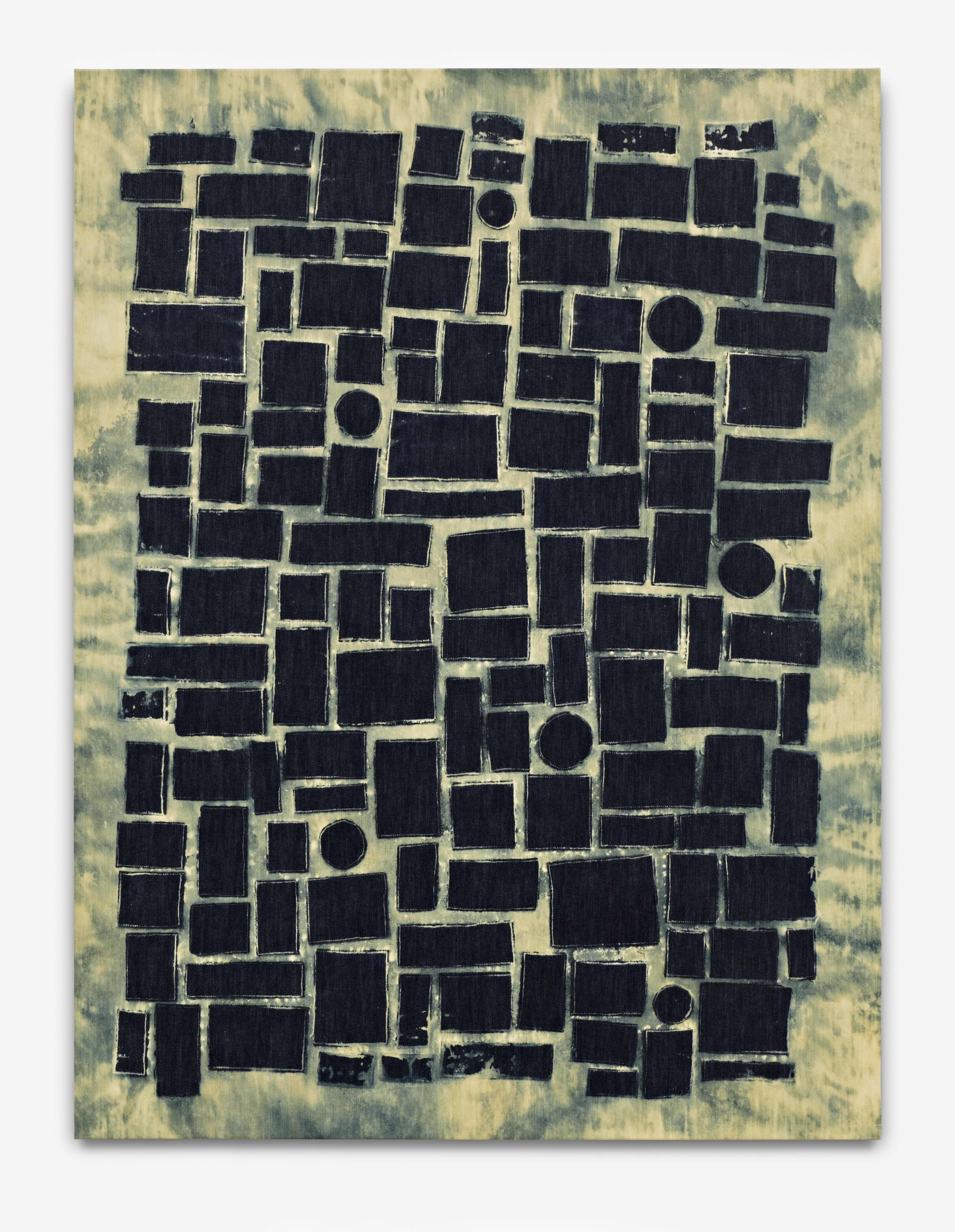 untitled, 180 x 136 cm, bleached denim, 2013