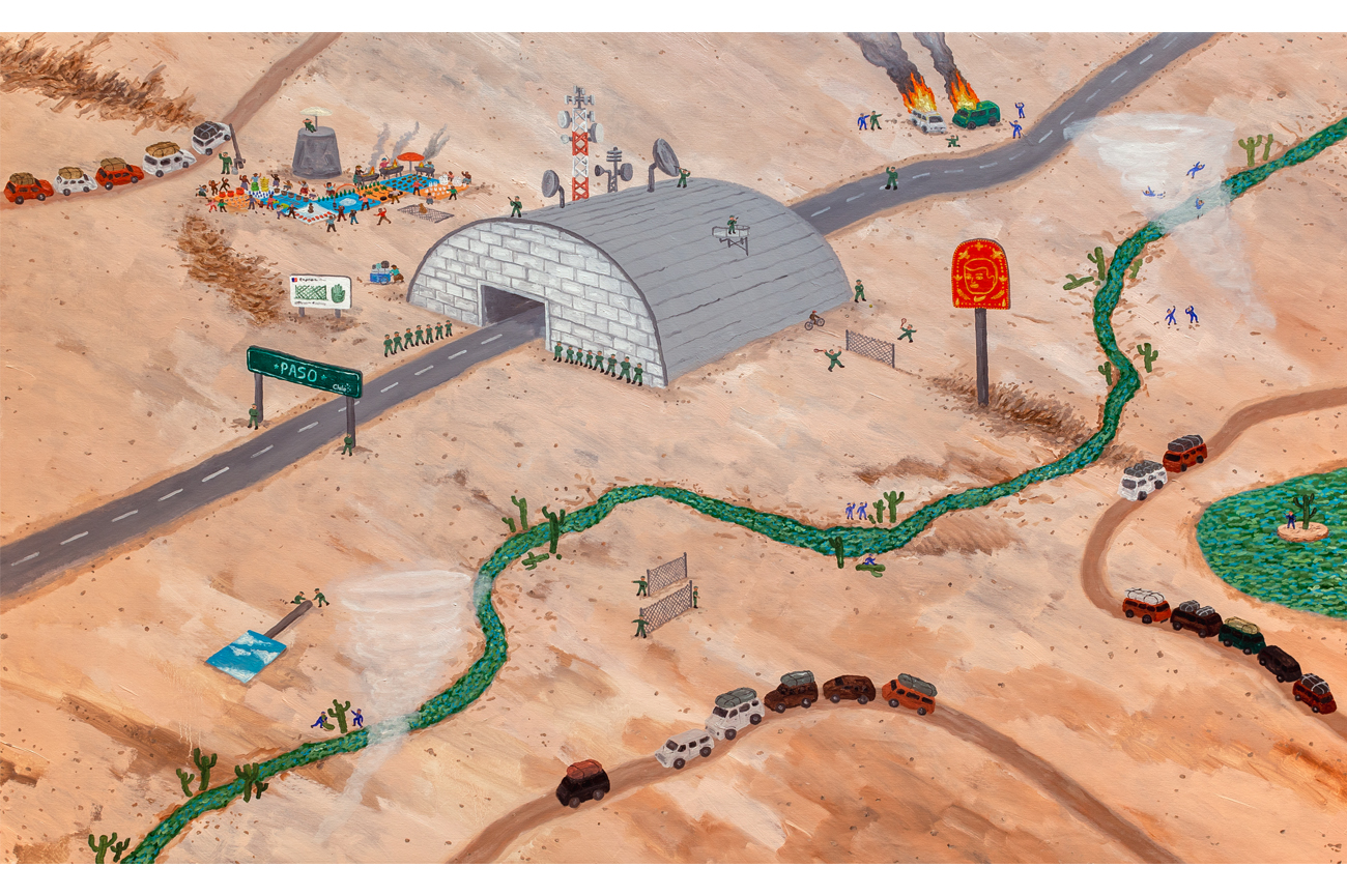 Camilo Ortega Prieto(Des)controles, 2024Oil on canvas115 x 182 cmPhoto ©  Felipe Ugalde