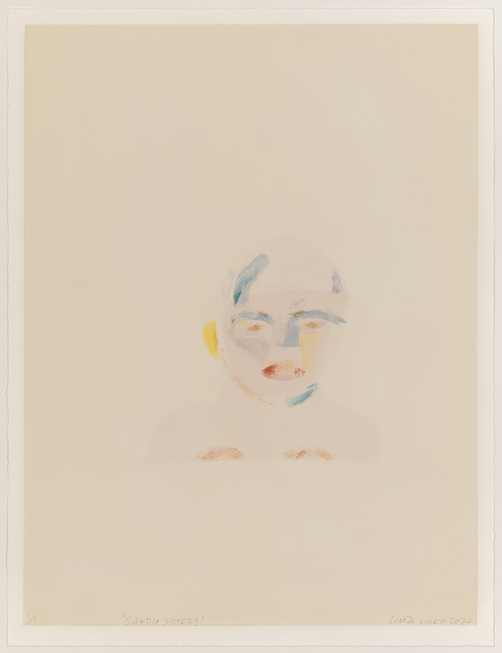 'Sandia Sisters (1)' - Monotype print on paper, 64 x 49 cm