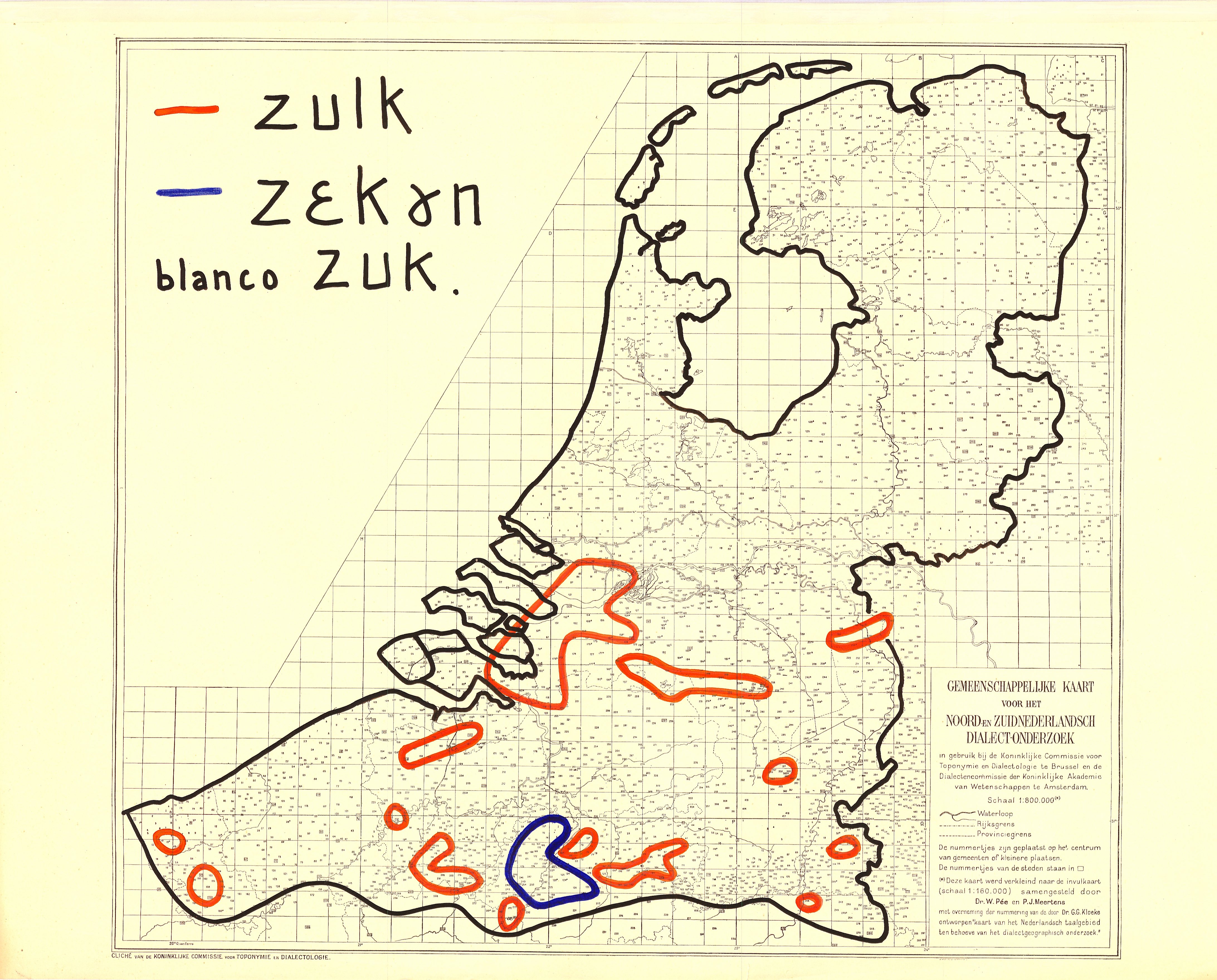 Dutch language area word “Zulk" - Map 19696 - Ginneken, Jac. van