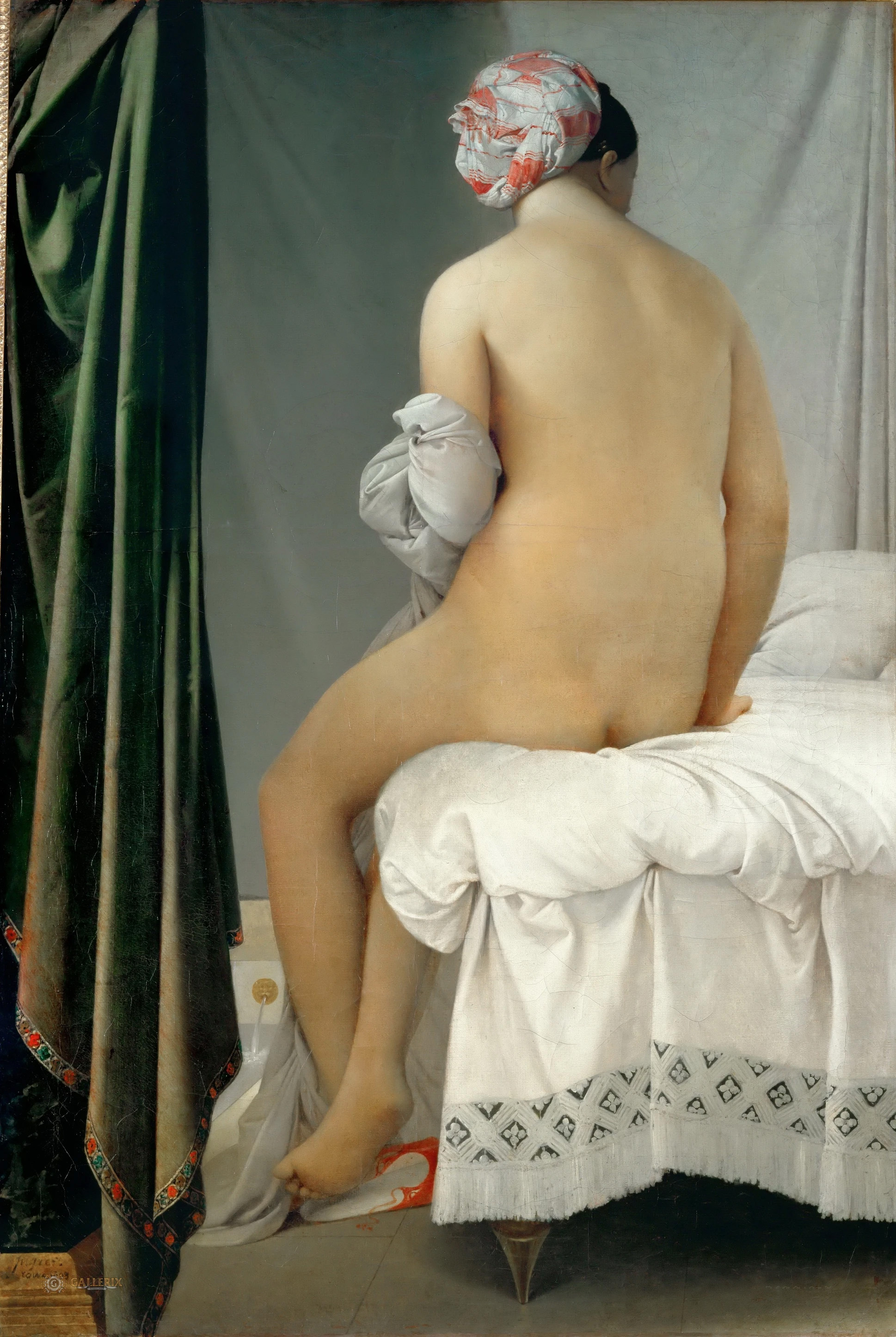 Jean-Auguste-Dominique Ingres, The Valpinçon Bather, 1808, ole na plátně, Fotografie: Wikipedia