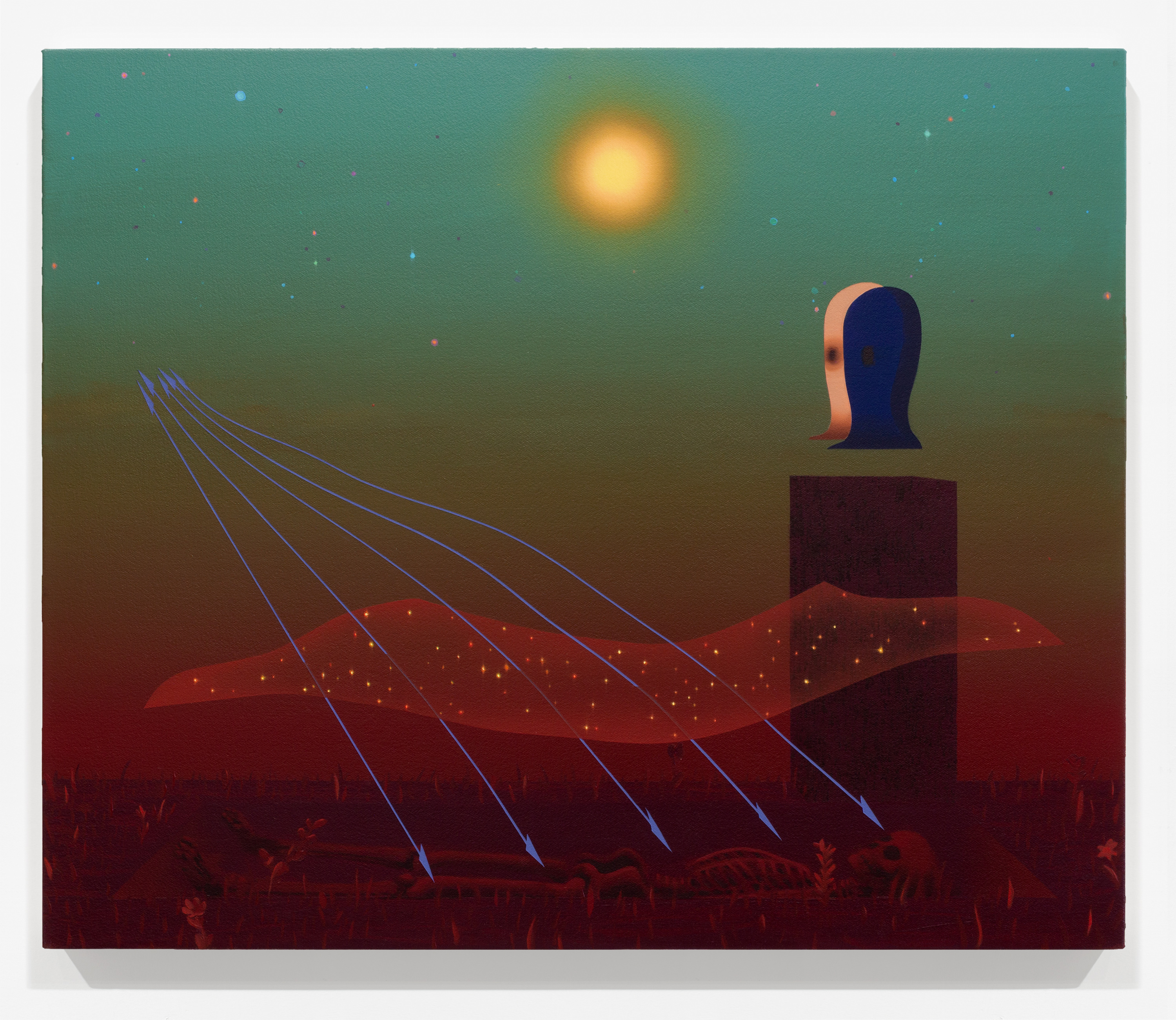 Retour. 2023. Oil and acrylic on canvas / Huile et acrylique sur toile. 20" x 24" (51 x 61cm)