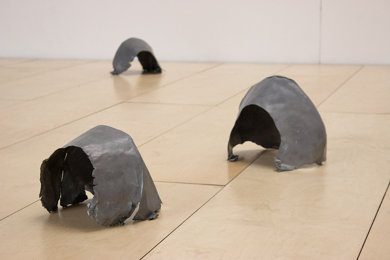 The shallows - Installation view, lead. each piece is approximately 12” high
