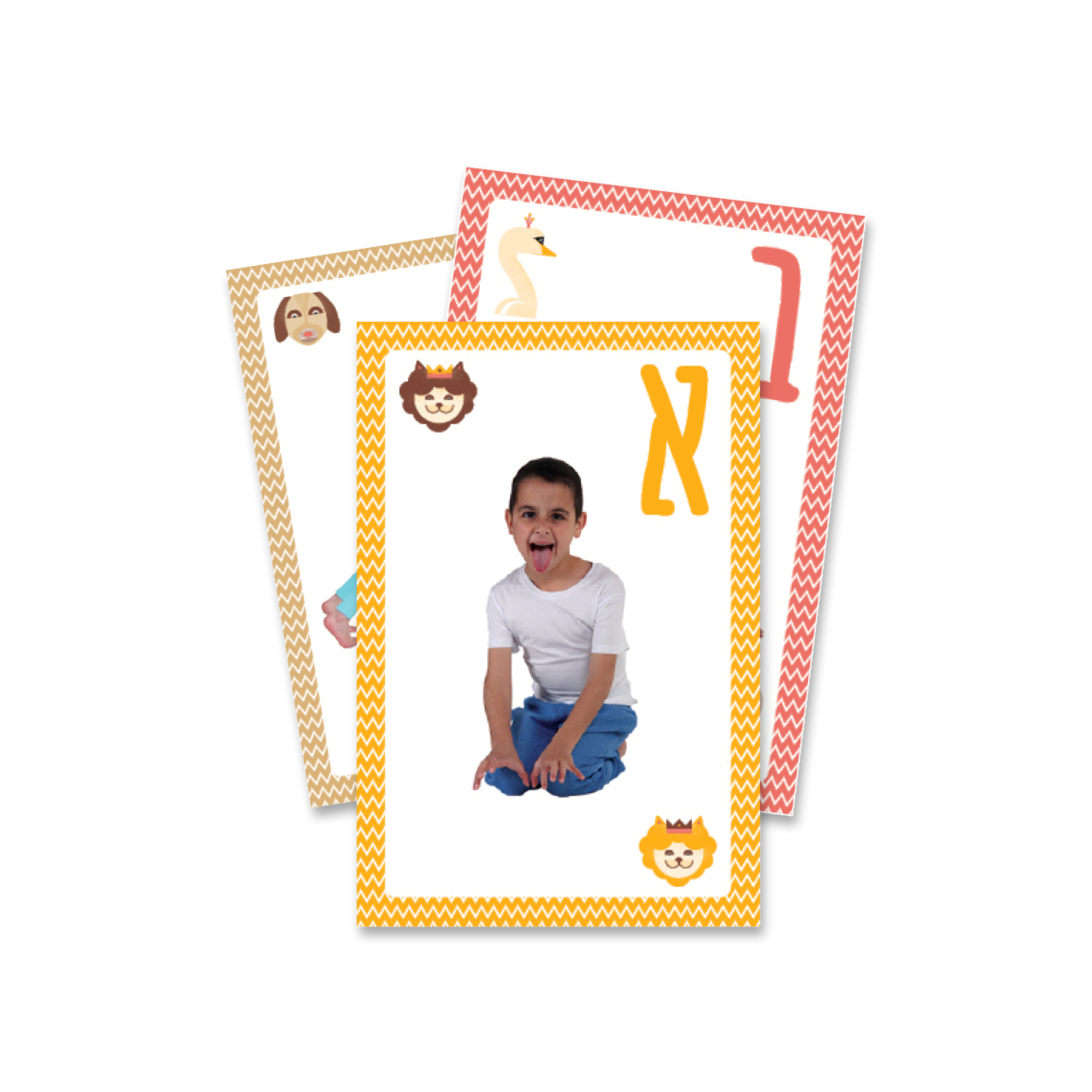 3 play cards design and illustration
