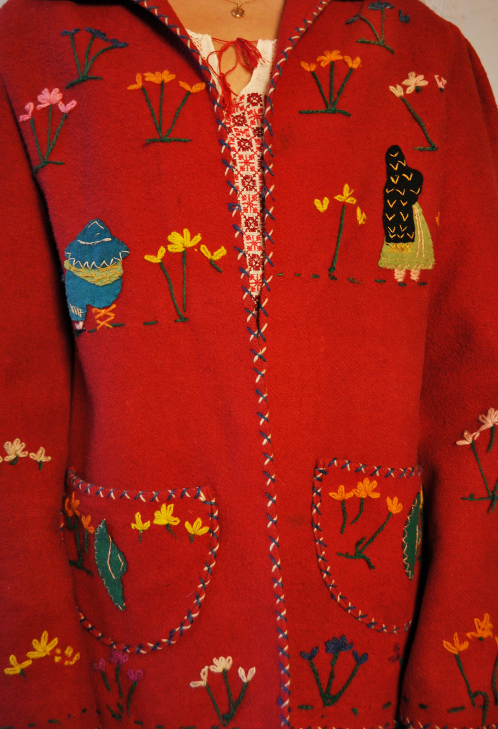 1940s/50s Embroidered Mexican Souvenir Jacket - Mama Loves You Vintage