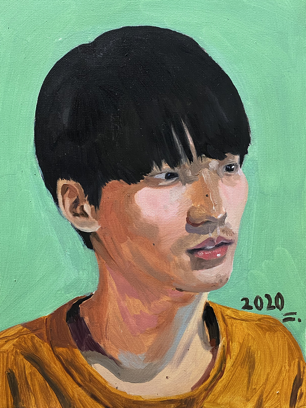 노경민, 2020, oil on paper, 32*24(cm)