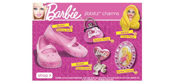 barbie crocs
