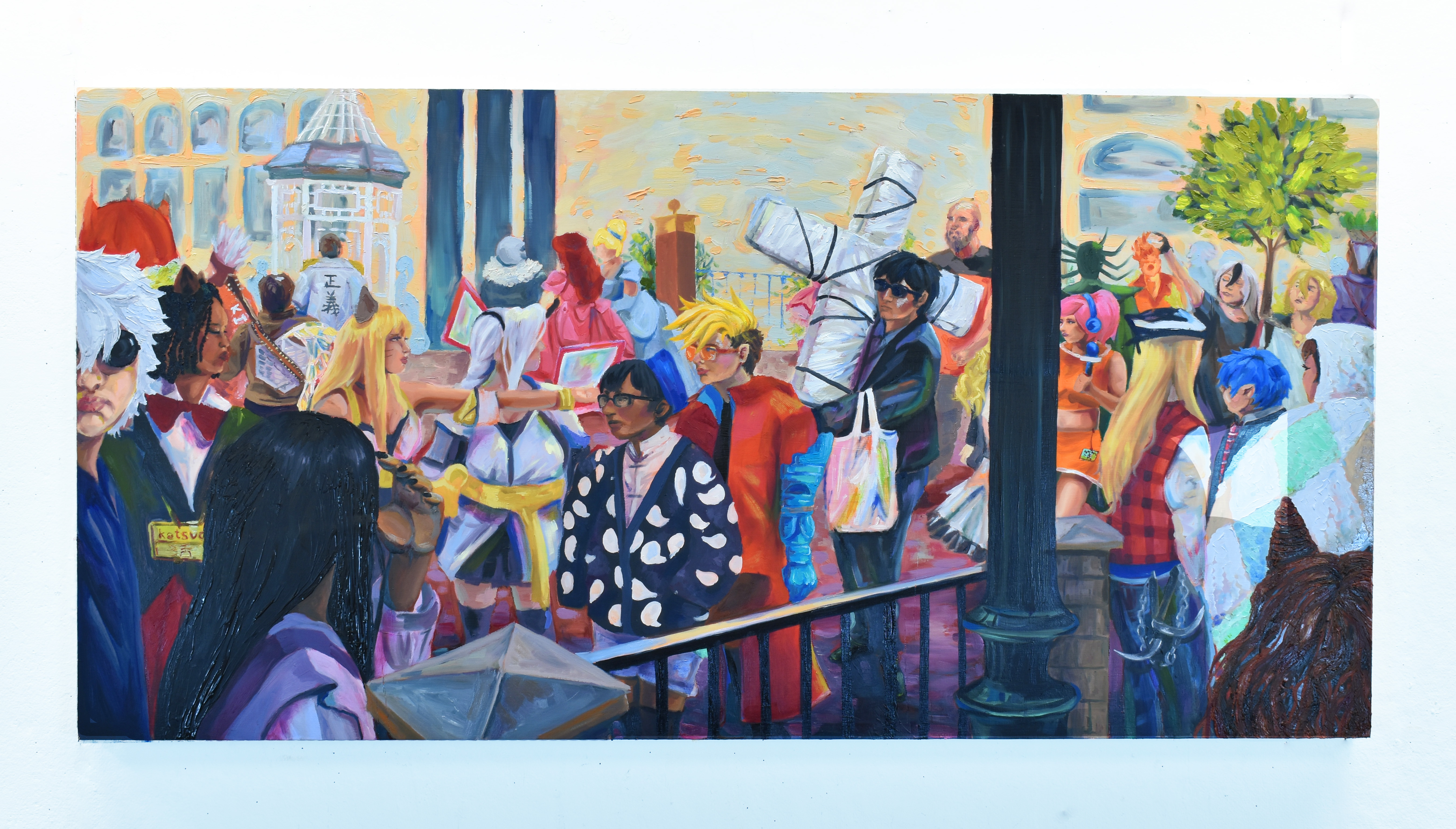 Masquerade, Oil on Panel, 4’ x 2’, 2024