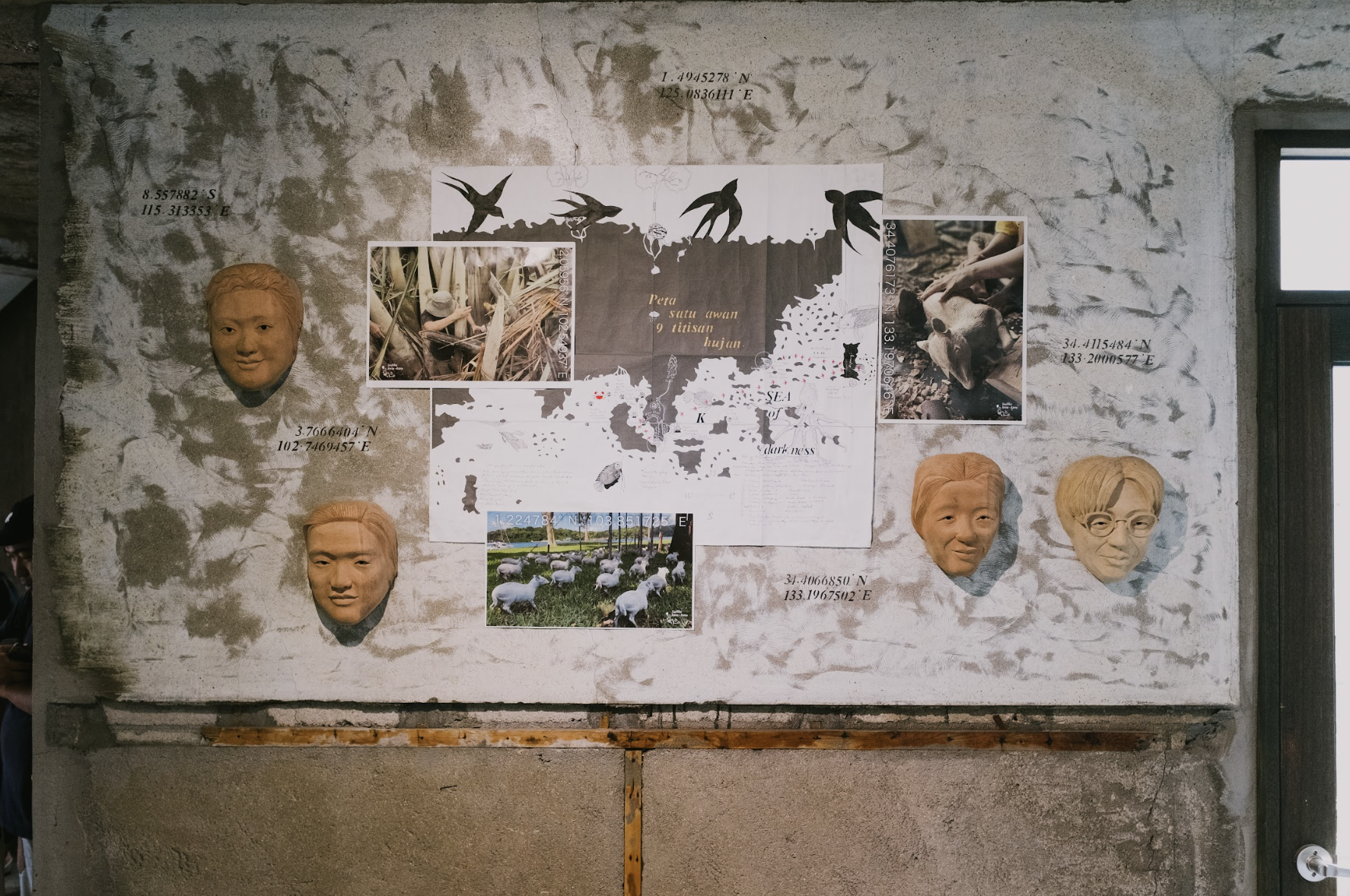 "PETA - One cloud, nine drops of rain" (2024) by Shooshie Sulaiman & I Wayan Darmadi.