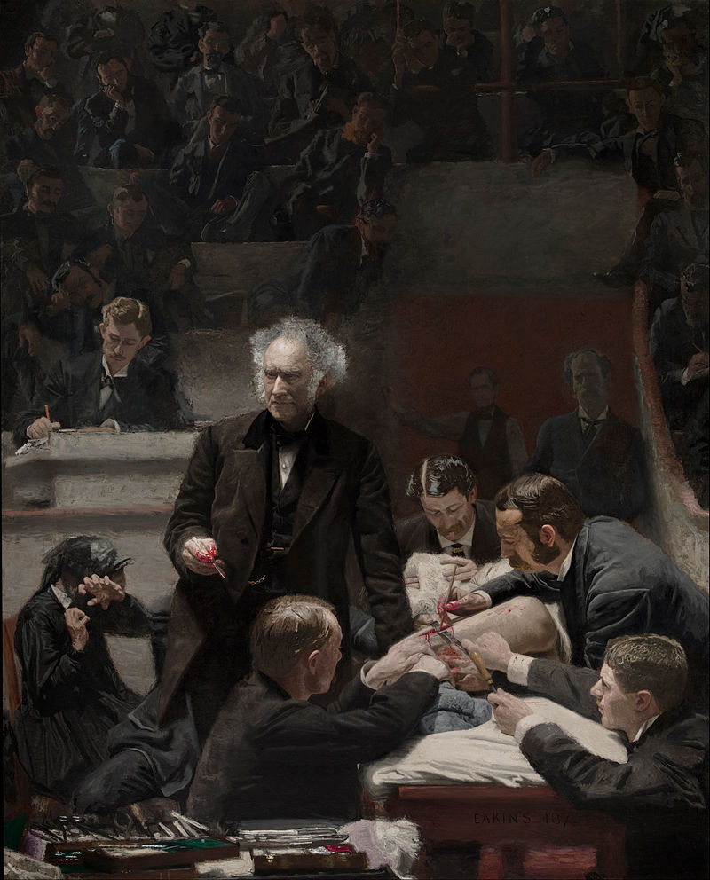 Thomas Eakin, Gross Clinic, oil on canvas, 7′ 10″ x 6′ 7″, (1875)