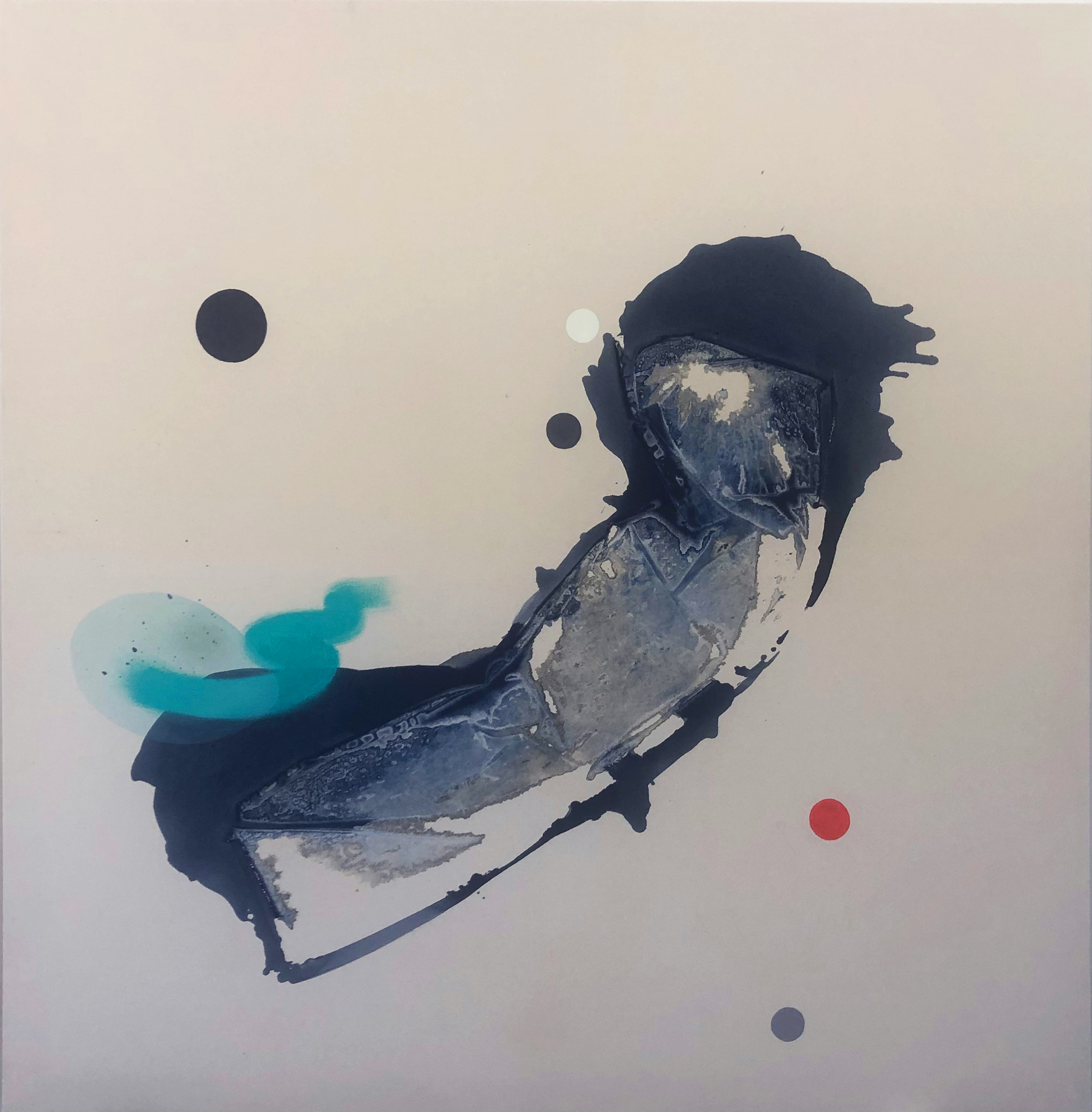 Interface, acrylics on canvas 78"x78",198x198cm 2021