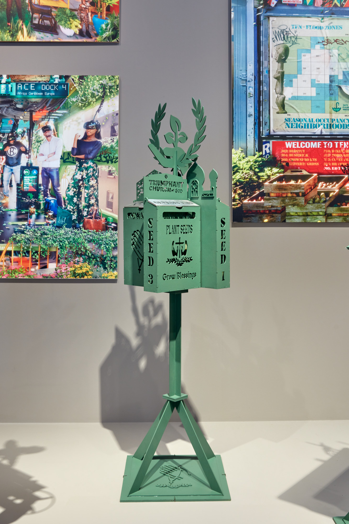 “This Shall Be Food For You”, 2021 46”x16”x16” Wood, Metal