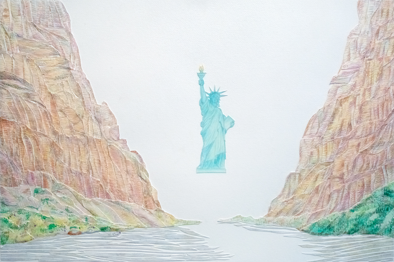 Moved To Remember (Statue of Liberty over The Grand Canyon)