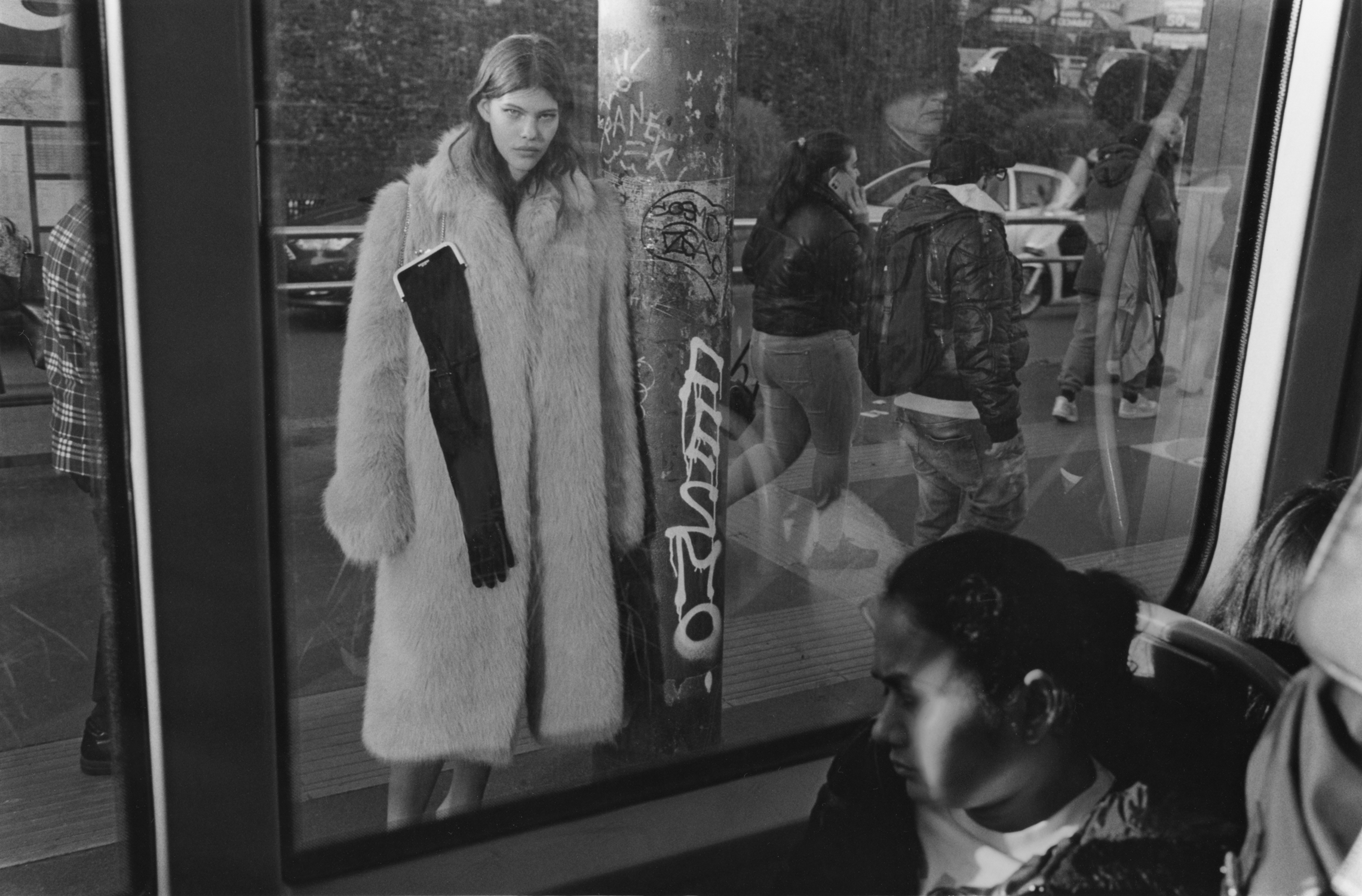 One day on the tram stop for Duel Magazine