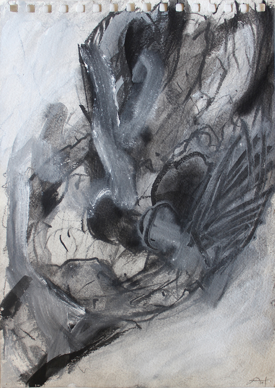 Amikam Toren Dessin automatique 07 Crayon et acrylique sur papier Sans titre et sans date  Signé par l'artiste au dos et initiales sur l'avant Courtesy de l'artiste et de Cable Depot