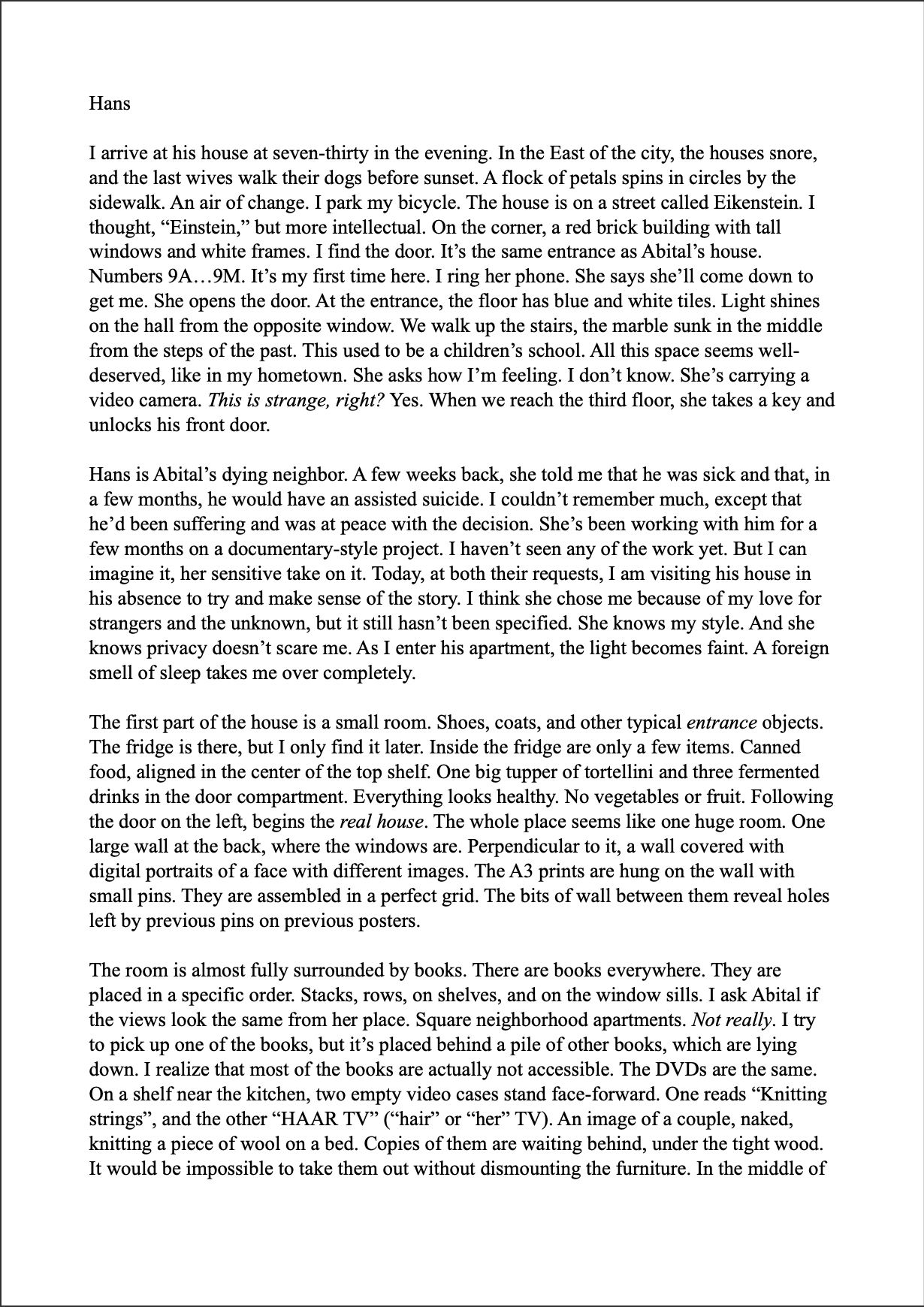 Hans, 2025 (English)