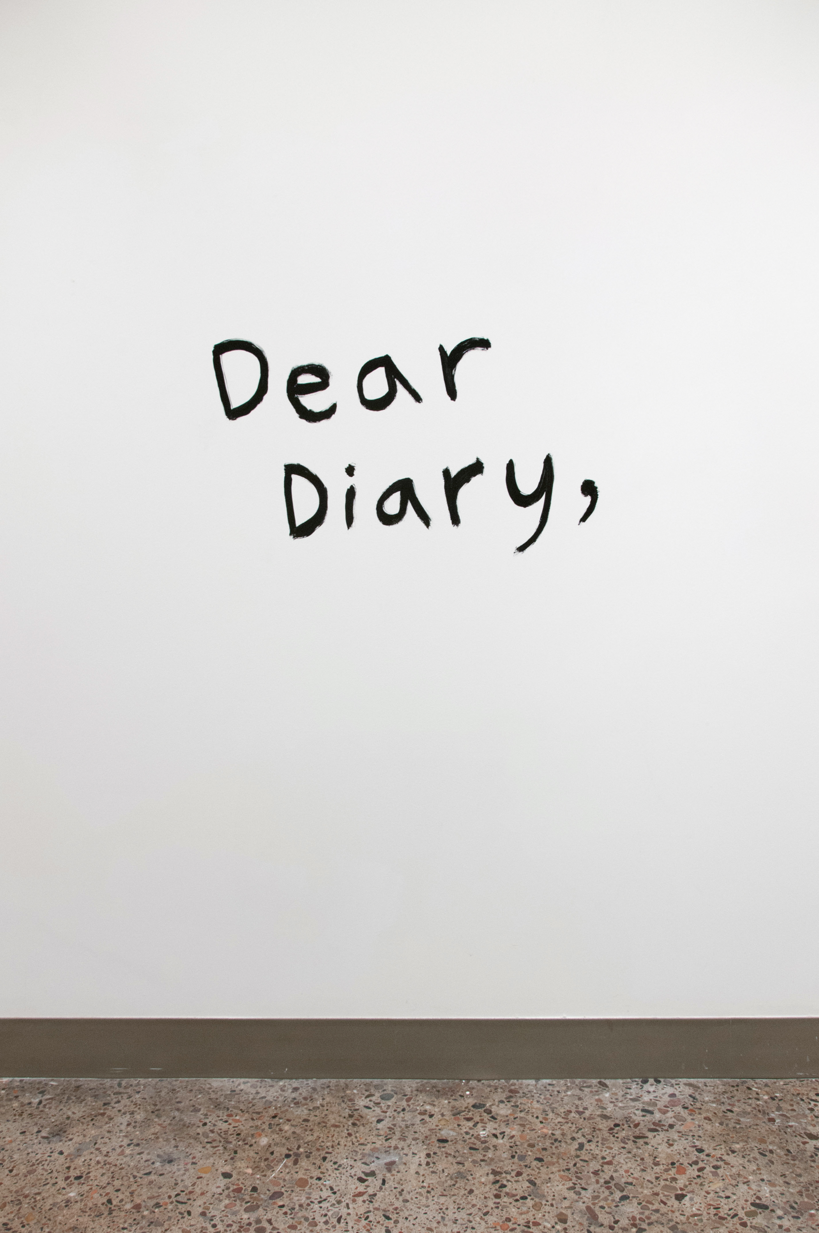 Dear Diary, 2014, acrylic paint, dimensions variable