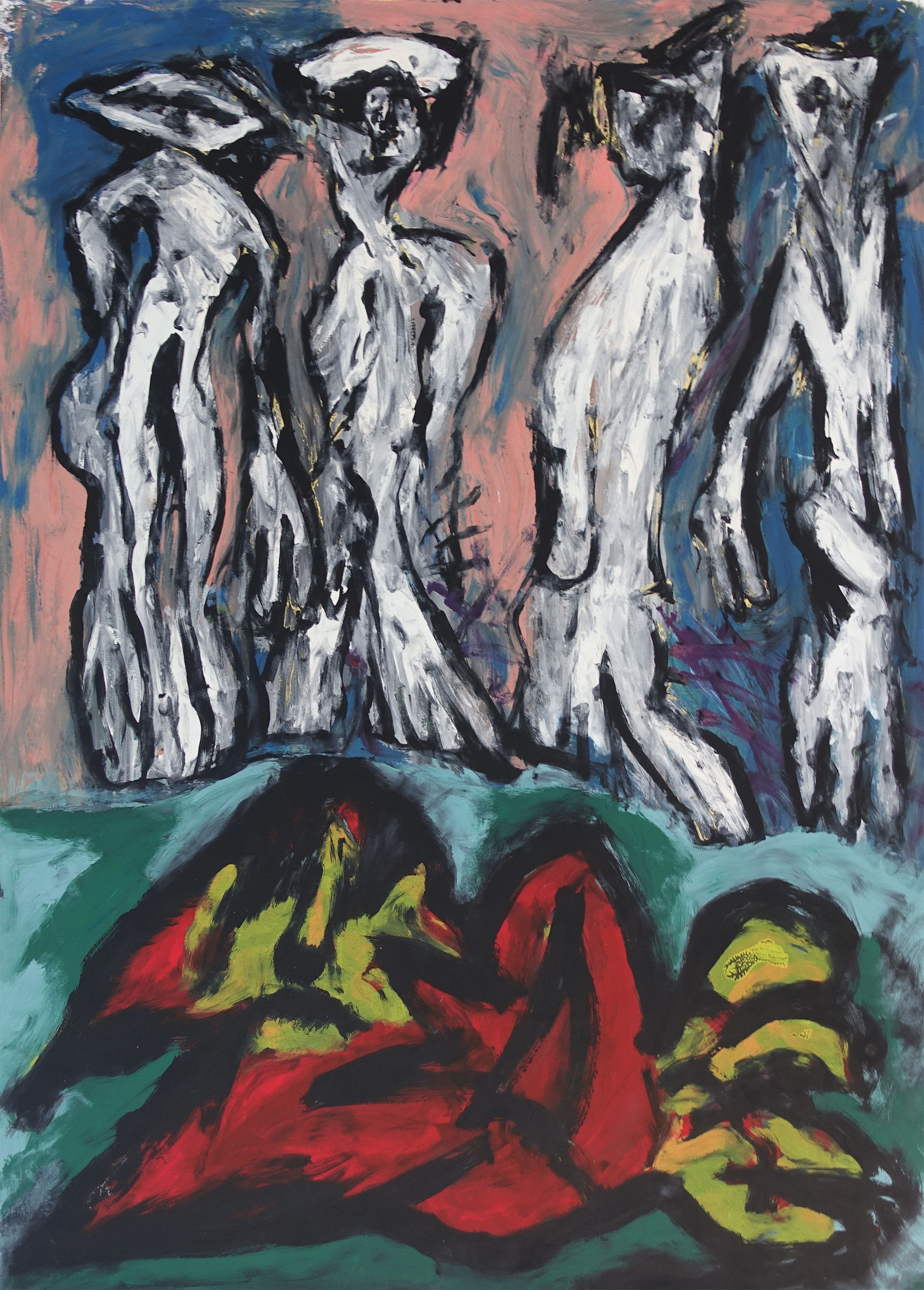 Mamuak Hazeserigraphic monotype on paper, 140x100cm, 2022