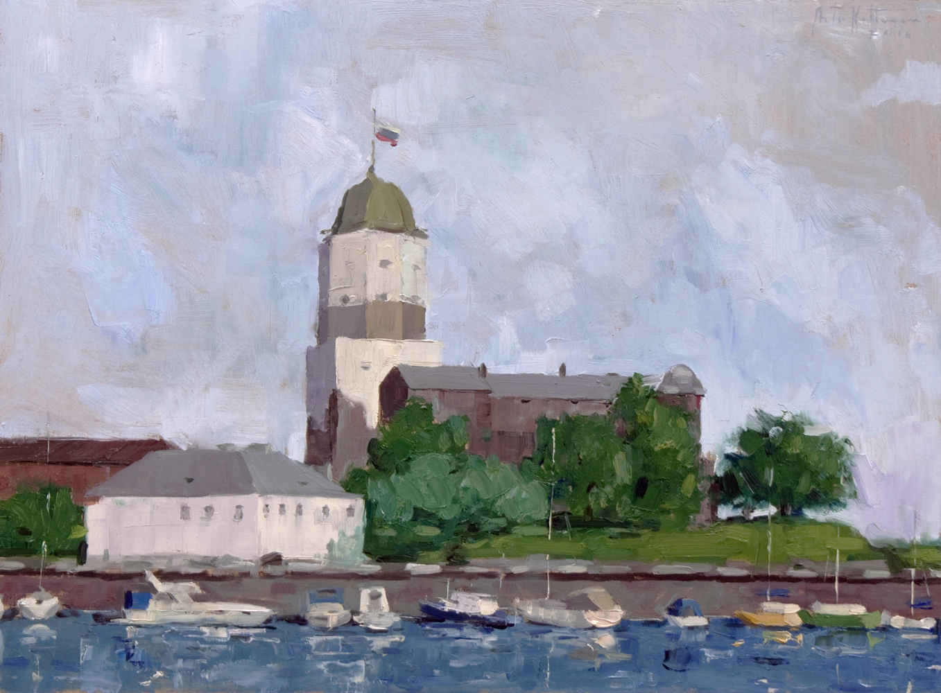 "Viipurin linna", oil, 35x47cm, 2017