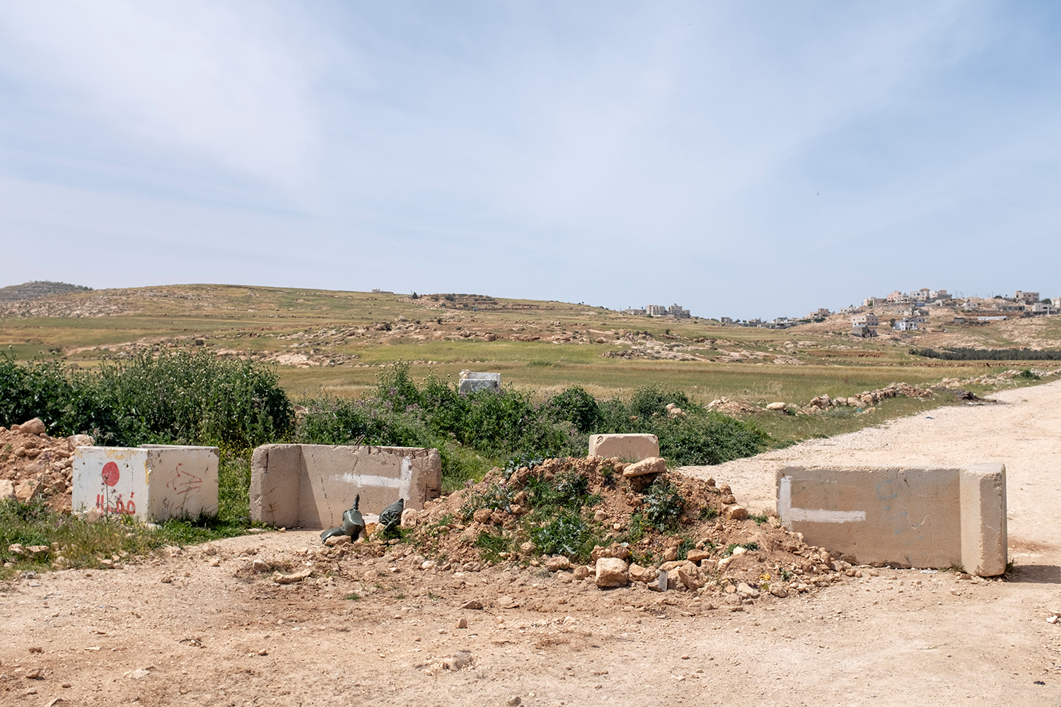 In an attempt to isolate the rural communities of Masafer Yatta from the city of Yatta, occupational forces blockaded and dug-out the road of the most direct route, forcing residents to travel further and pass military checkpoints.