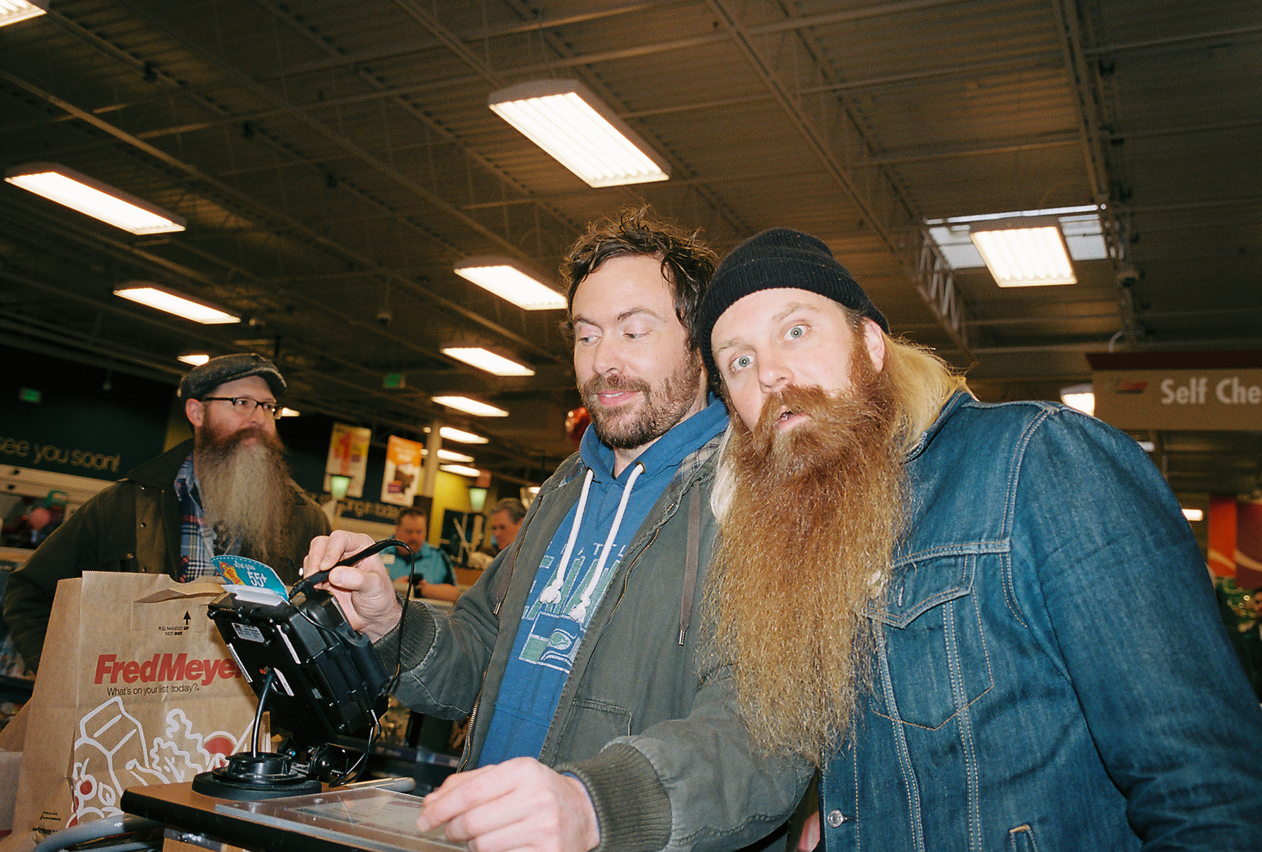 Kevin and Jason in the Greenwood Fred Meyer, Seattle, 2014.