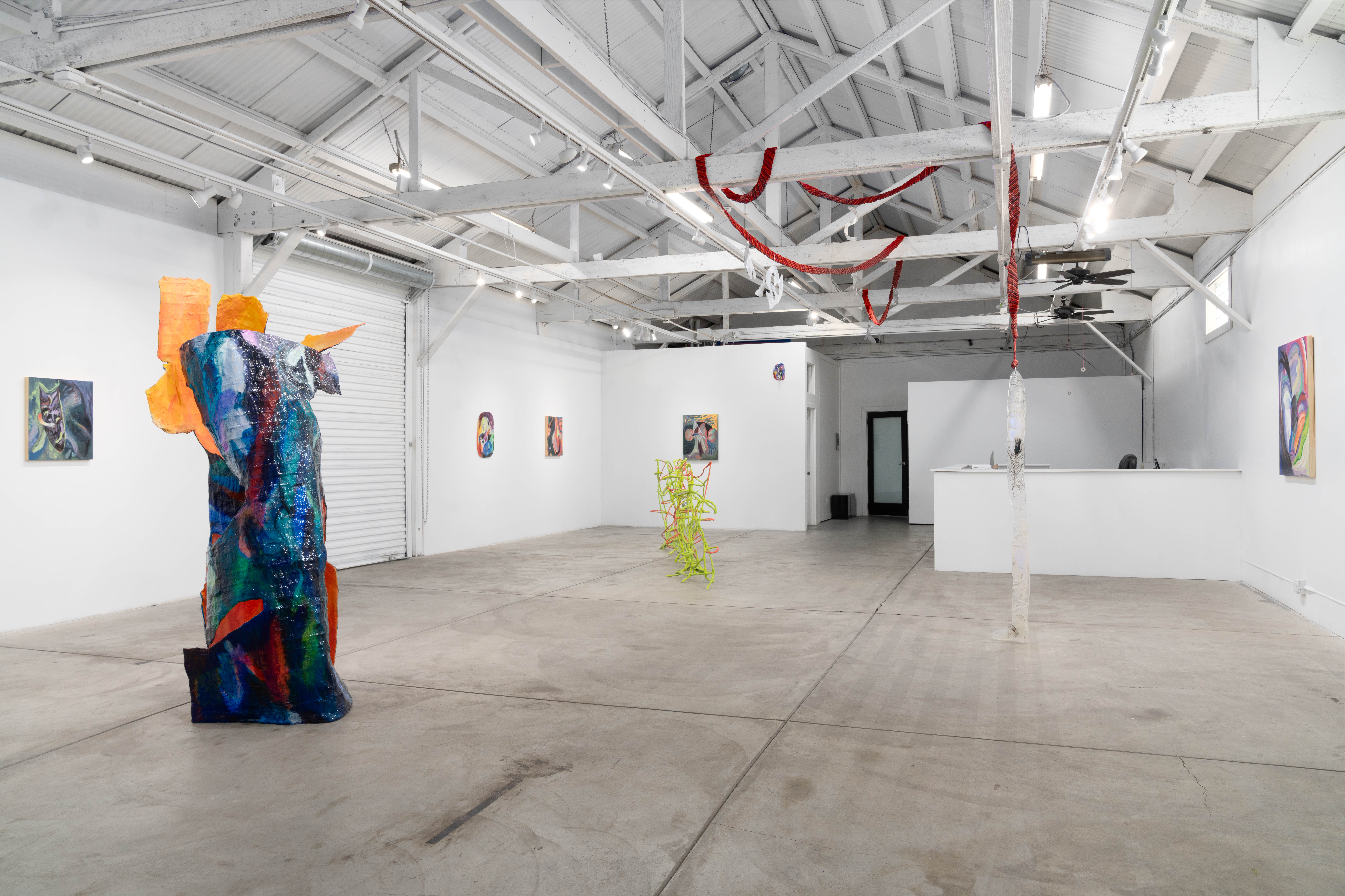 Installation shot of 'Smoking in the Garden' on view at Phase Gallery, May 13 - June 10, 2023