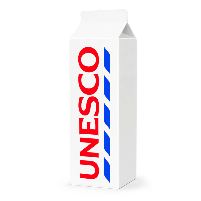 "UNESCO TESCO" from "milkCARTOoNs" series. Digital collage.