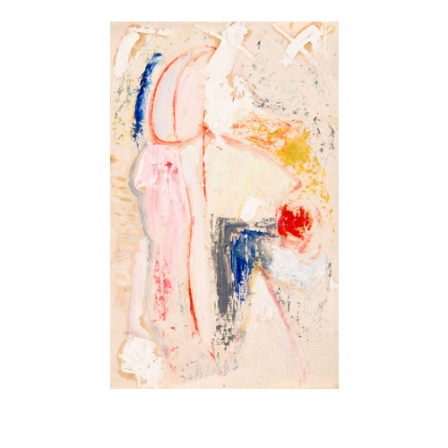 GIOCO DI LINEE E COLORI 1963, oil on paper, 35cm x 22cm