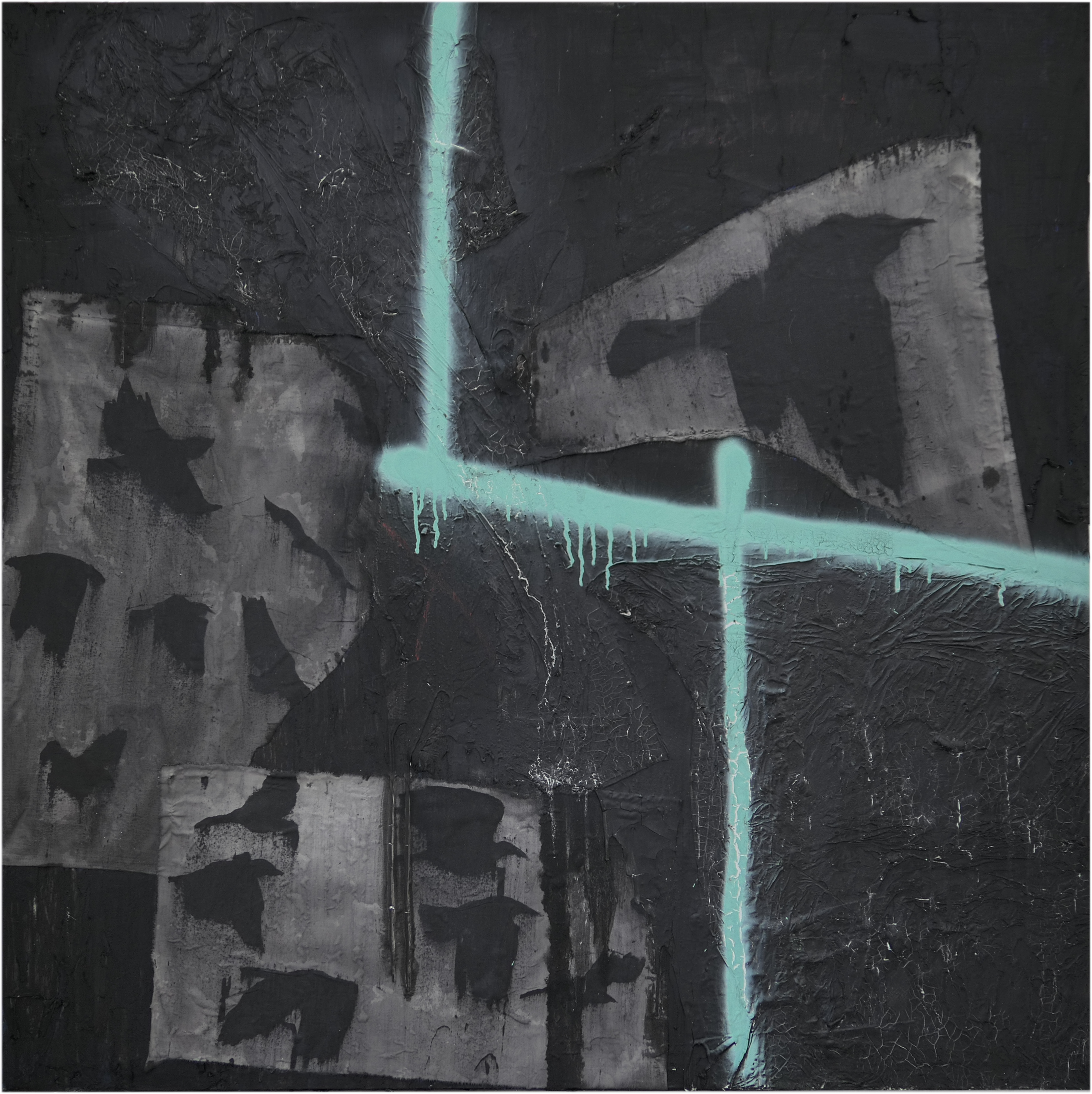 004B // Mixed Media on Board // 120x120cm // 2019