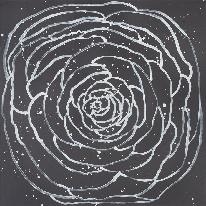 Another Camellia Portal #3, 2017, acrylic on canvas, 48x48 inches