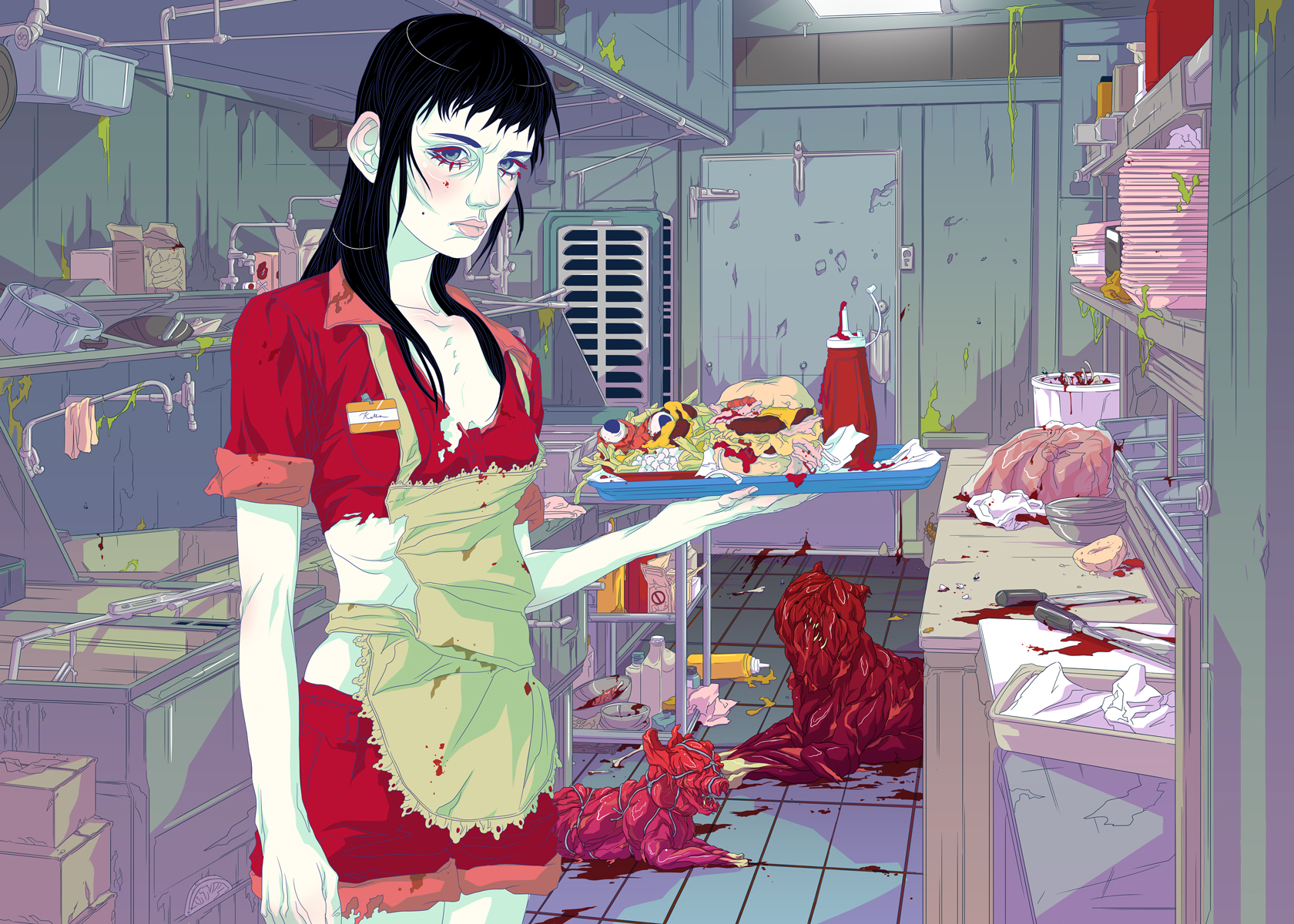 Character/concept illustrations for an unrealized tv-show projects based on Laura Gustafsson's 'Huorasatu' novel, 2018.  