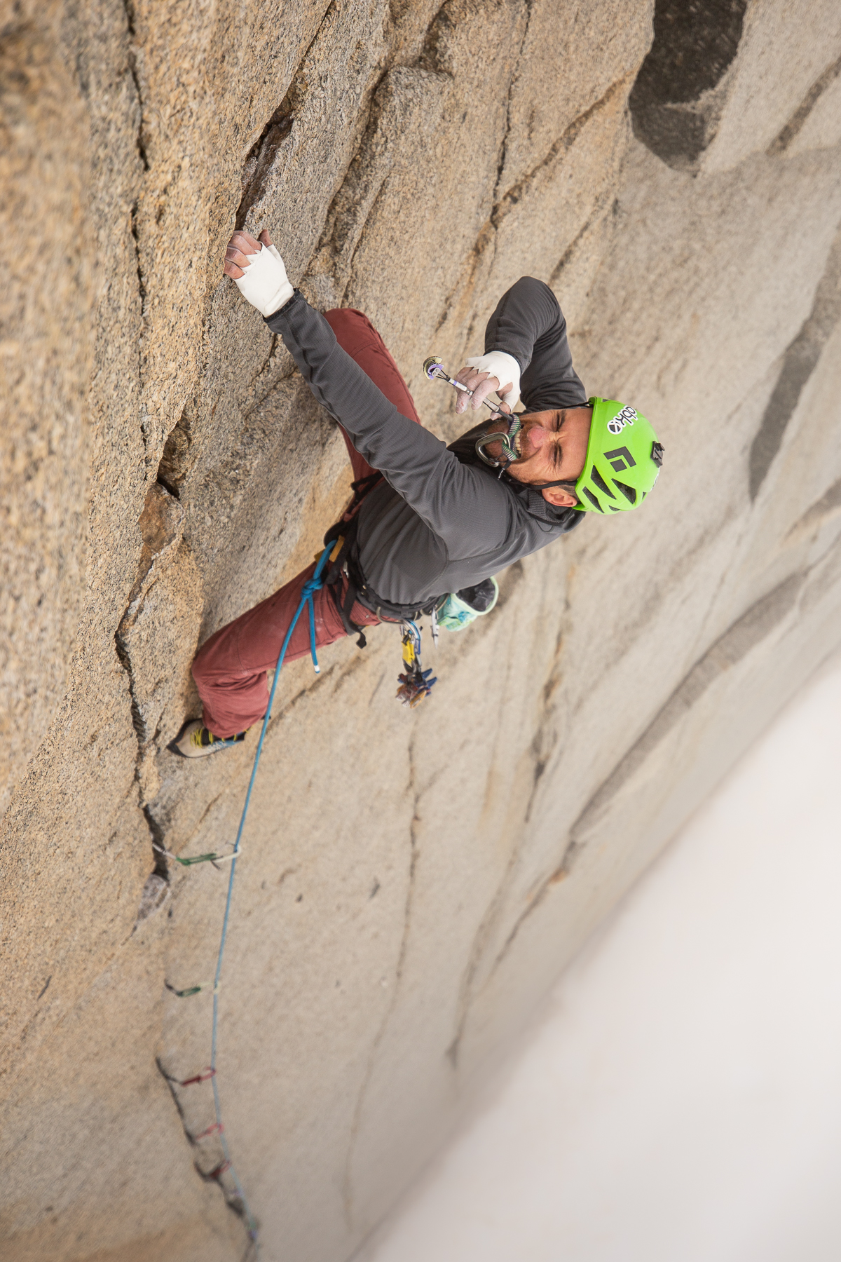 Ma&euml;l Baguet climbing &ldquo;Fissure Leroux&rdquo; 7a+, Chamonix-Mont-Blanc, France, 2023