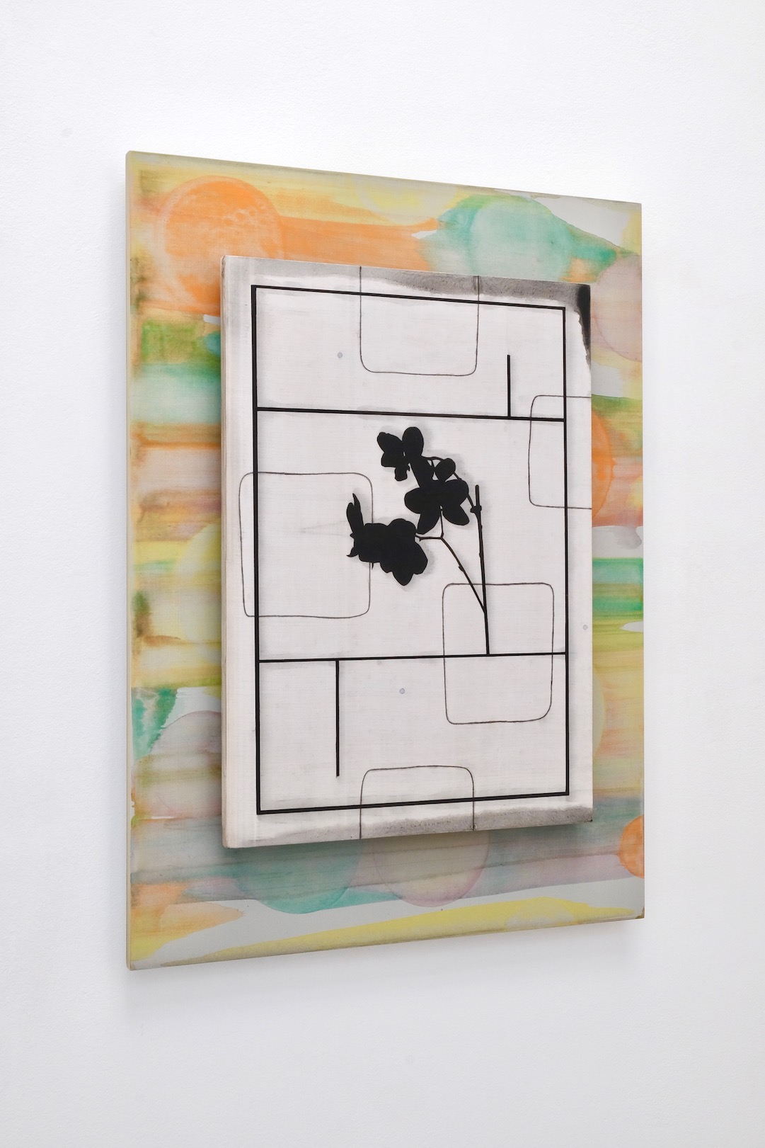 Untitled 2019, acrylic and pencil on panel, 55 x 40 cm