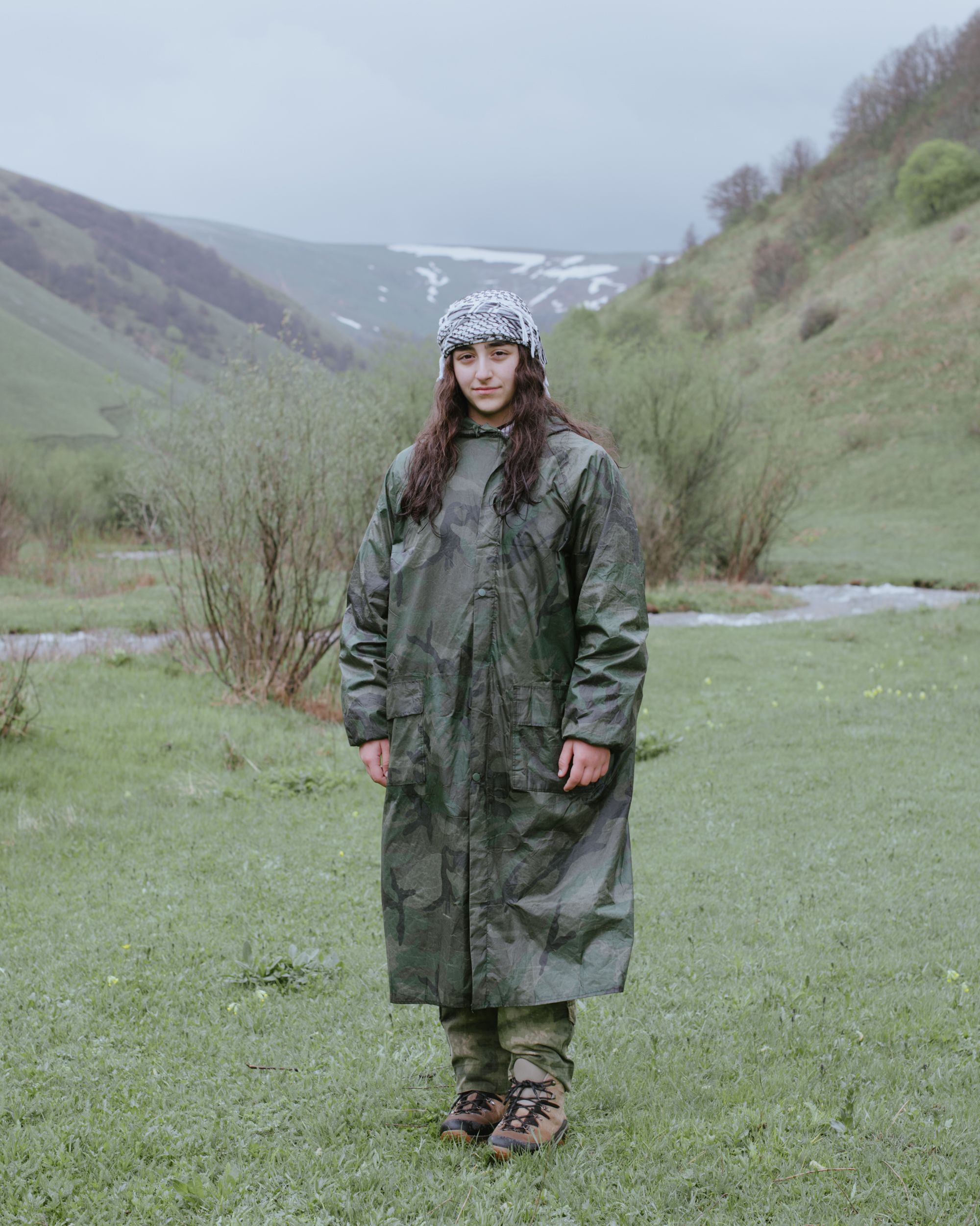 Maga, 16 years old, during a training session in the mountains with the organisation Voma