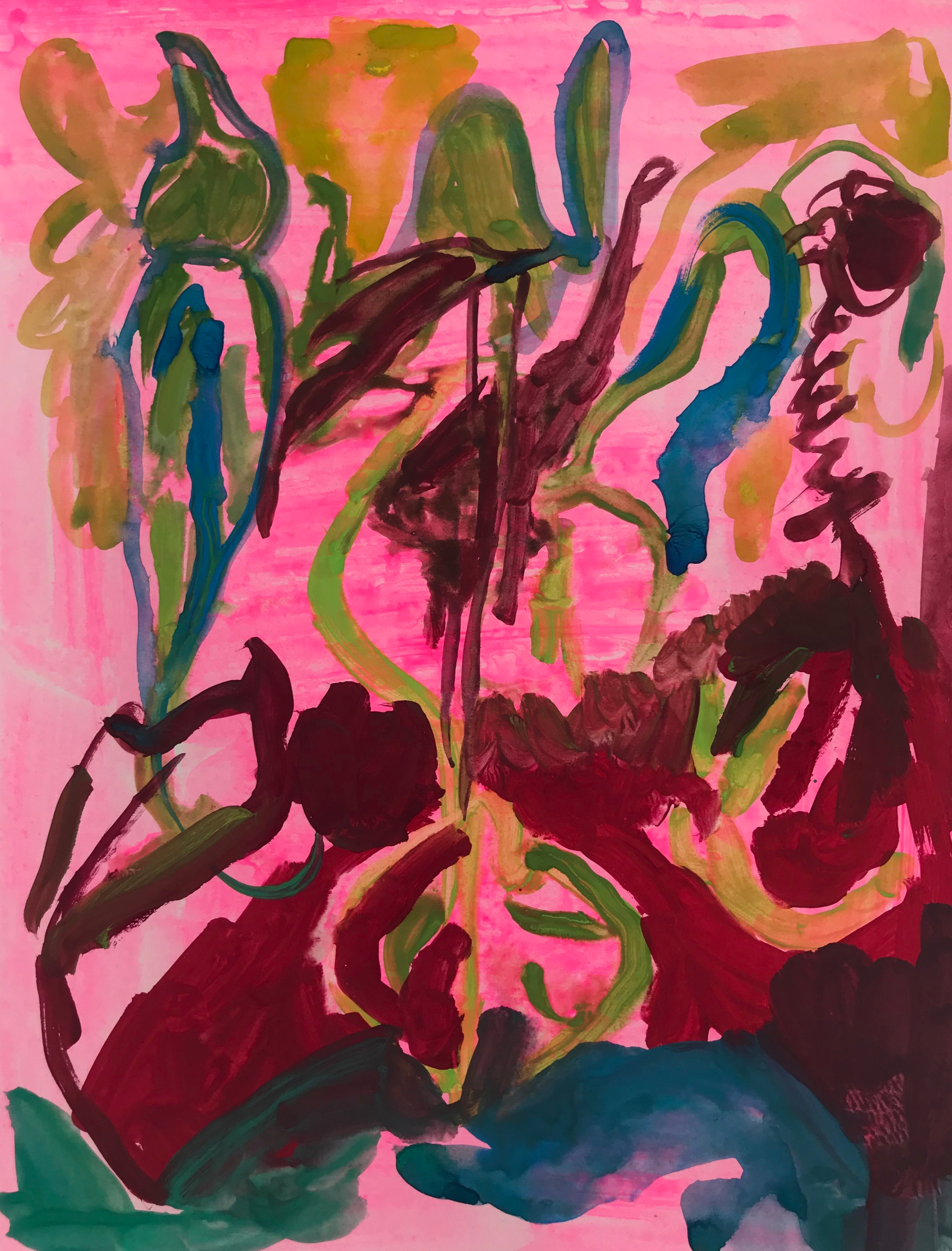 Sunflowers, 2020Gouache and acrylic on paper12 x 9 in.30.5 x 23 cm