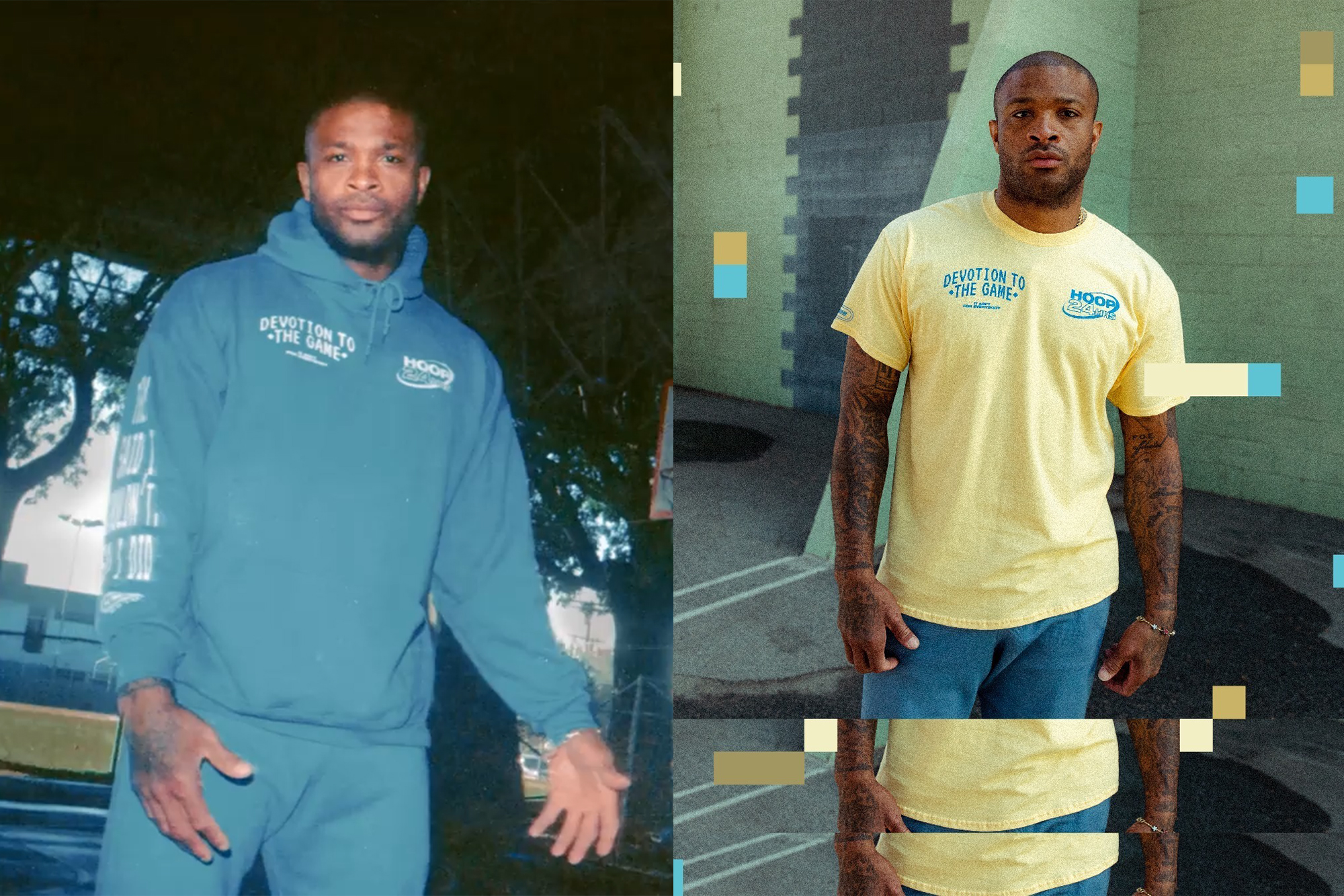 Merch design for NBA player P. J. Tucker in collab with Joe Perez & Foot Locker as part of 12 Days of Greatness, a collection of limited releases celebrating basketball culture and the love for the game. Joe Perez Studios - Creative Direction: Joe Perez & WØRKS Studio, 2020