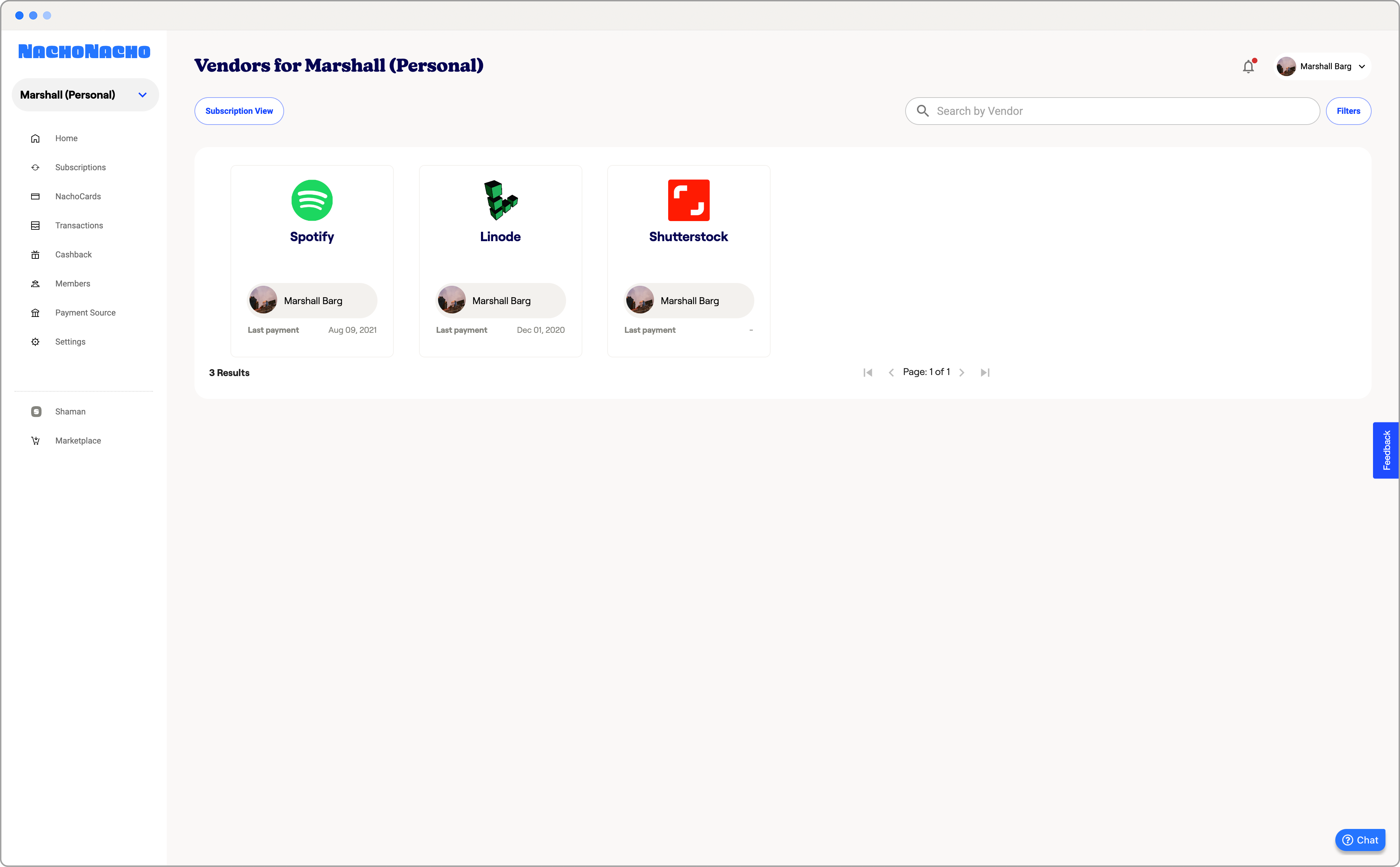 Current Web App UI