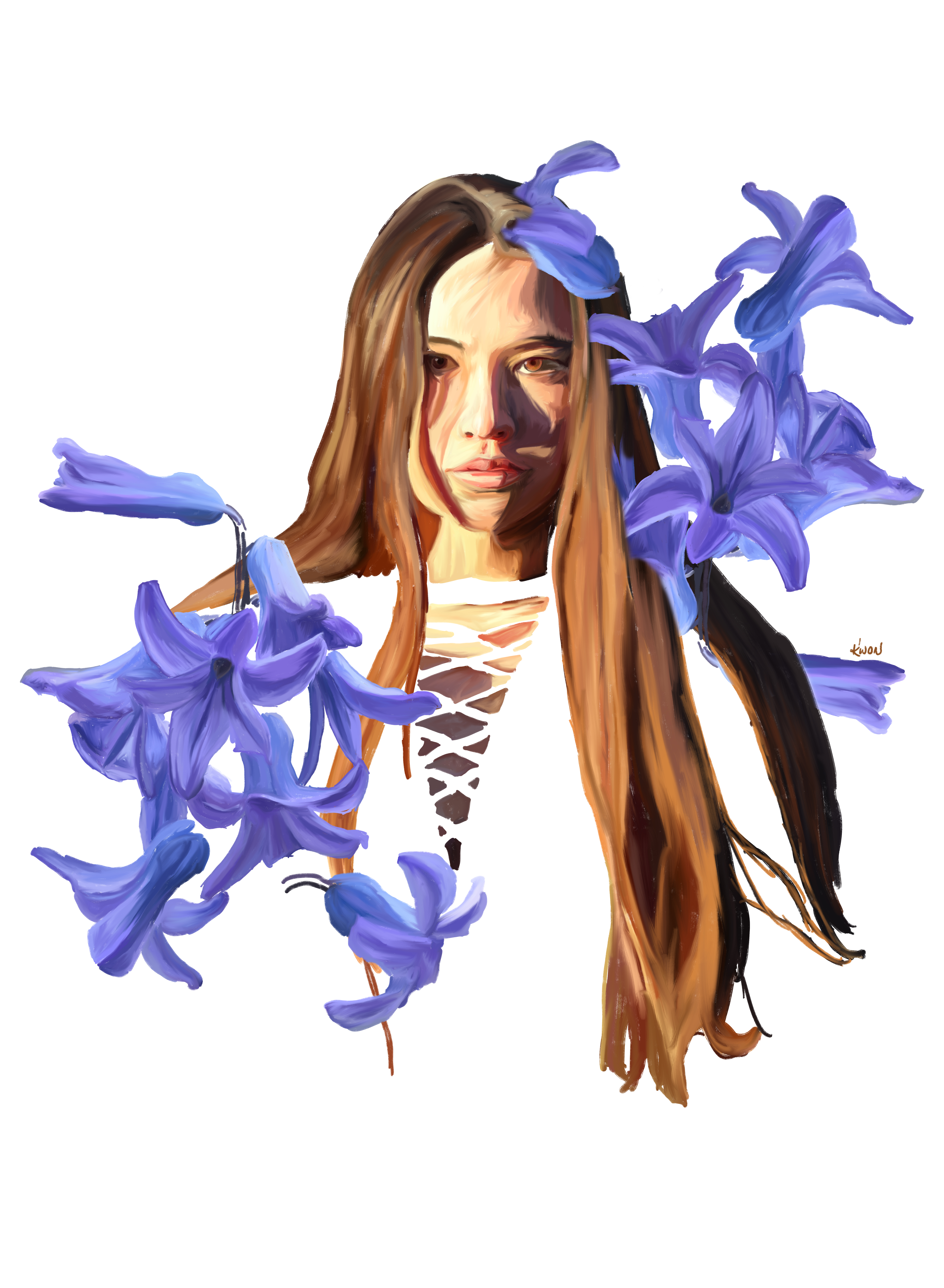Audrey Pillsbury with Blue Hyacinths, 2020