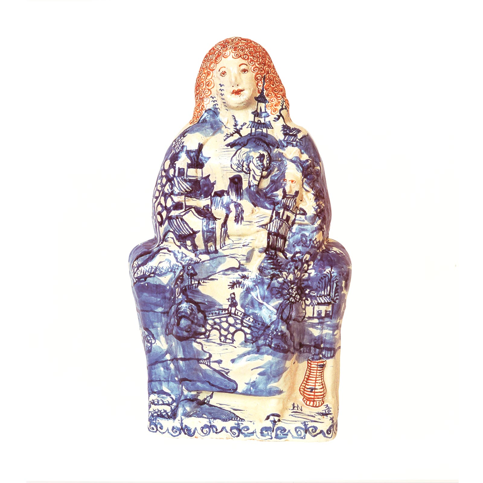 Madonna and child, 1985Glazed earthenwareHeight 44cm