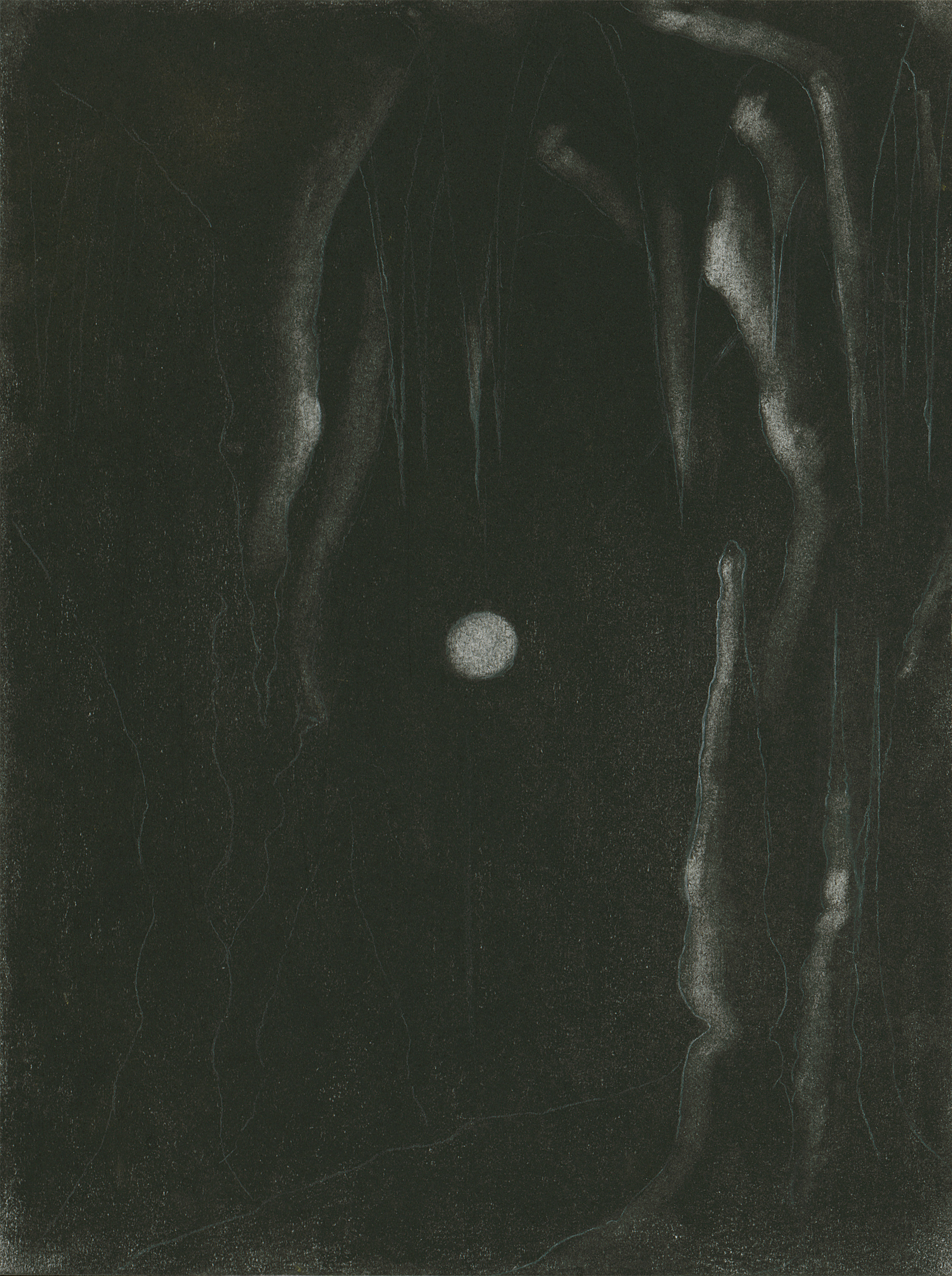 Cave, 2017, charcoal on paper, 30.5x22.7