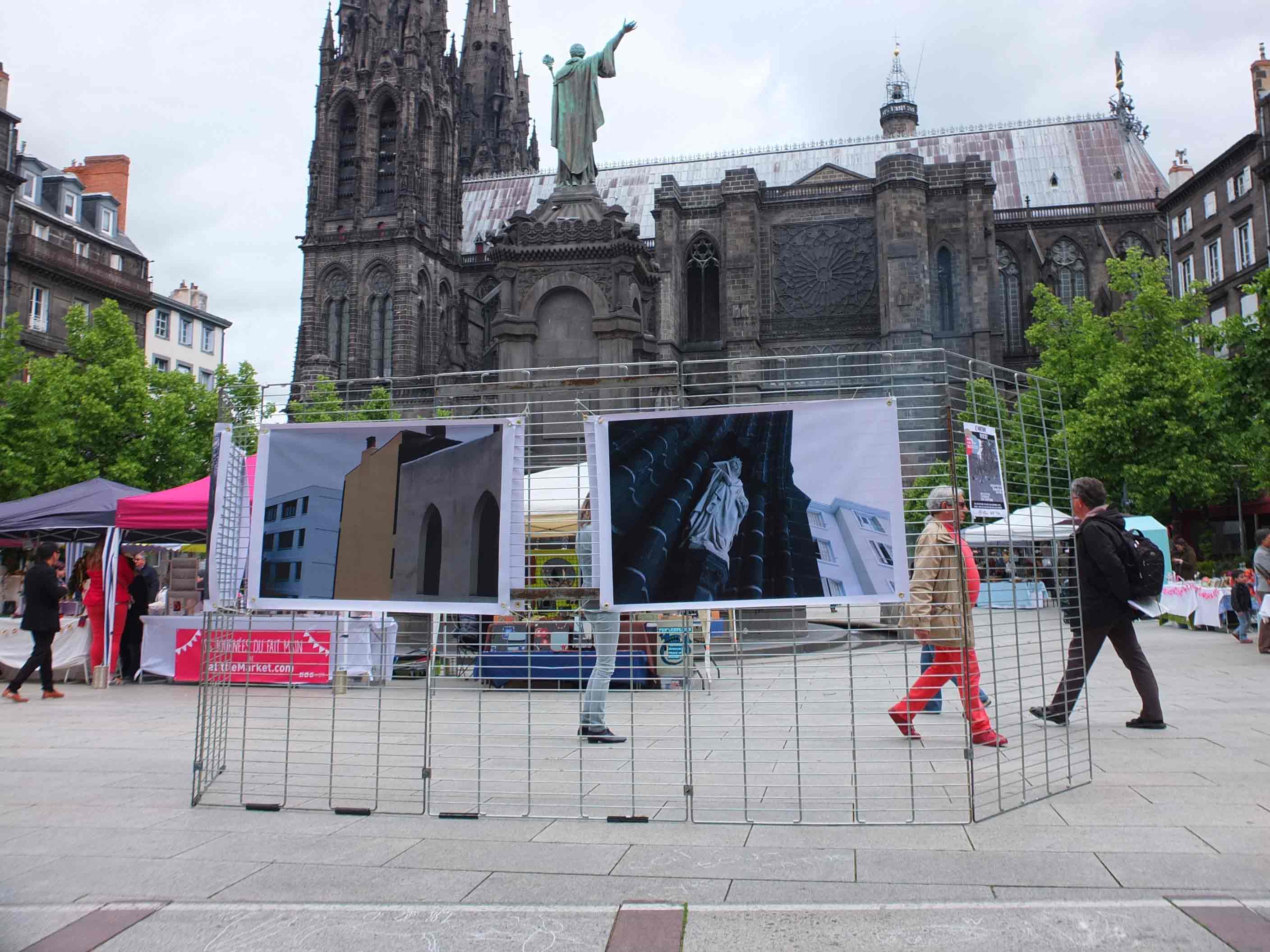 vue de l’exposition pendant le festival Les Arts en Ballade à Clermont-Ferrand