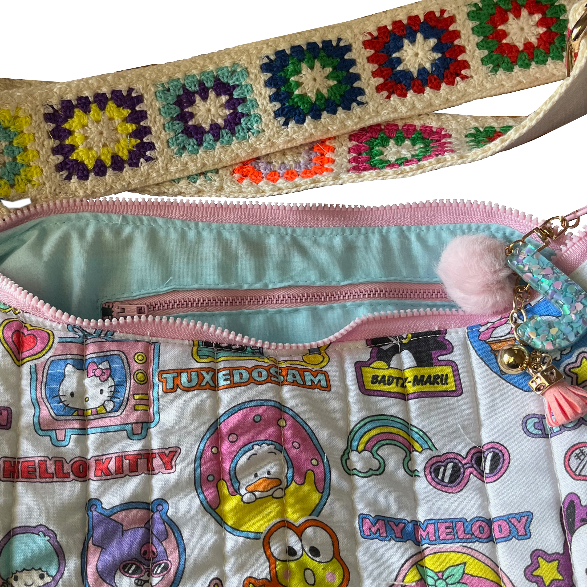 sanrio puffy crescent bag