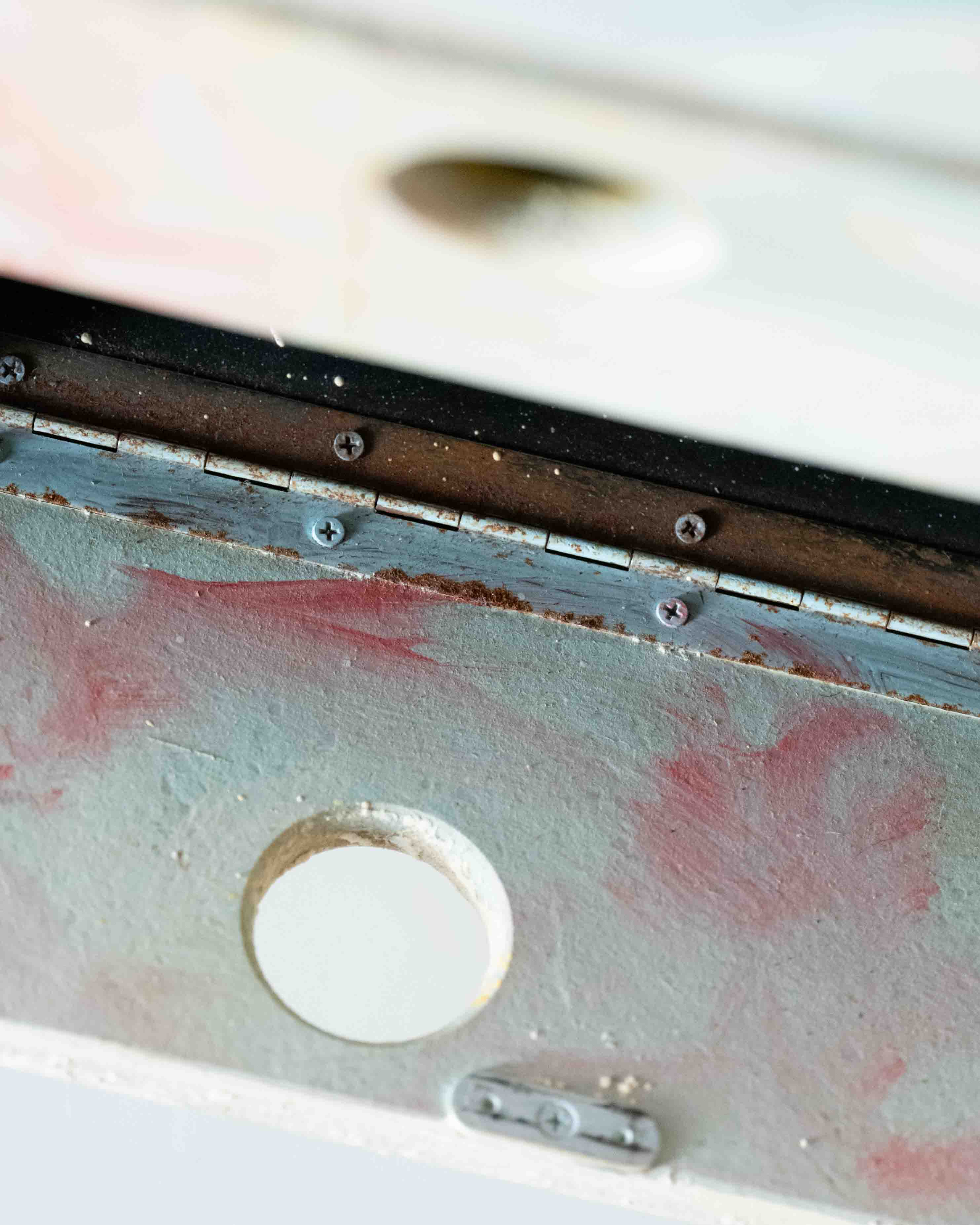 closeup of the The original Gaetano Pesce mail cabinet for the TBWA/Chiat/Day office in nyc, 1994, shows in the time/imbalance exhibition by sweeterfat July 1st 2025