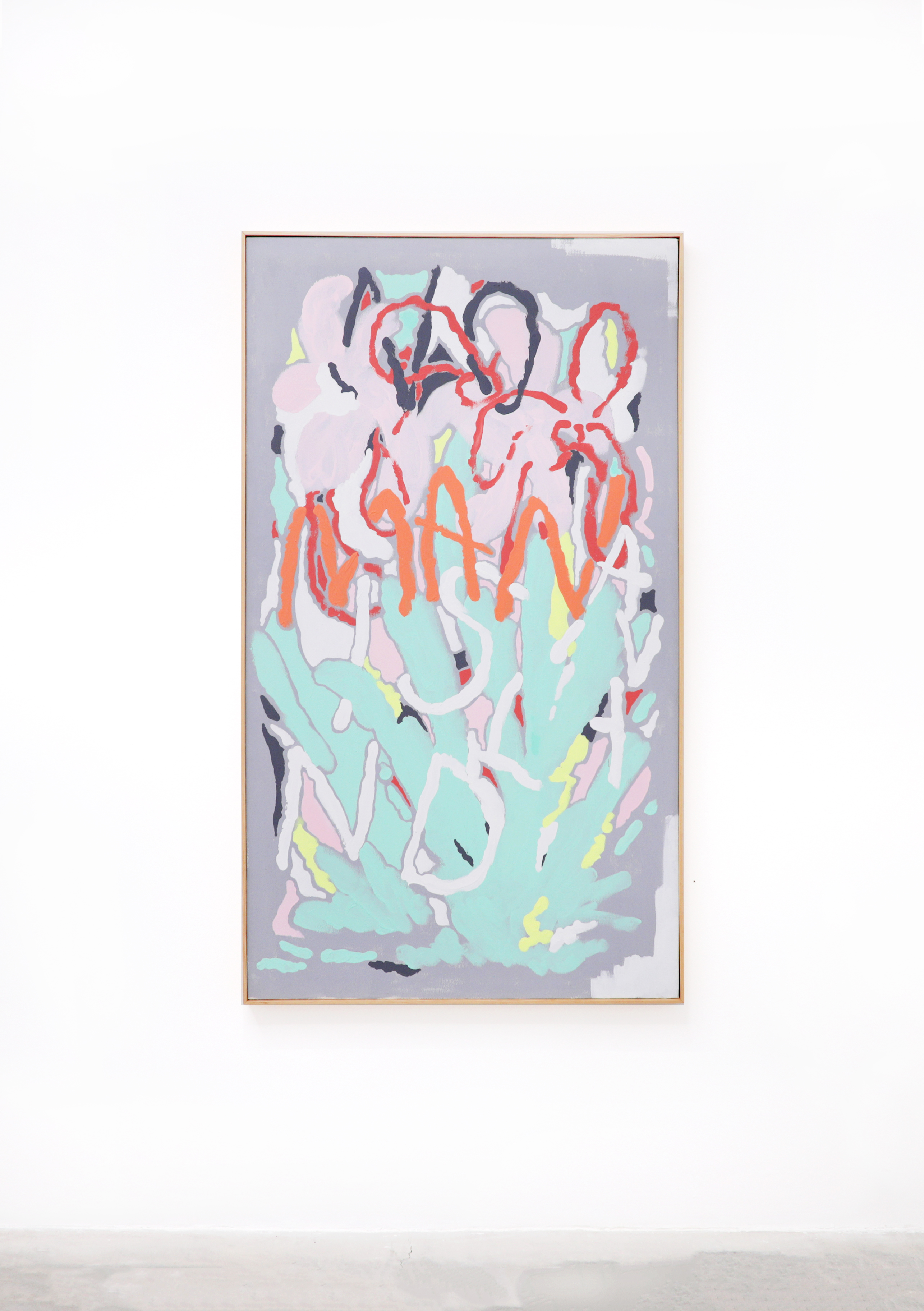 No man is an island, 2019  Acrylic on canvas, 80 × 140