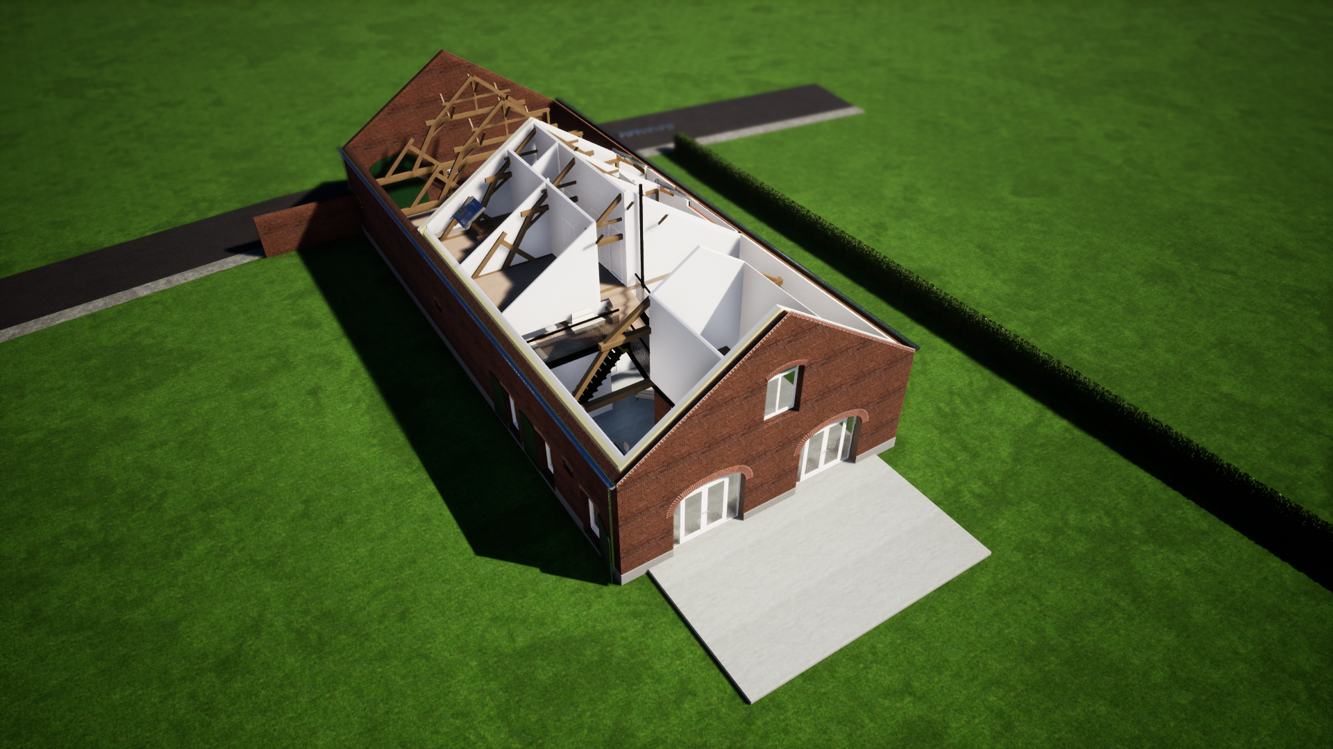 3D-impressie: gewijzigde toestand zonder kap