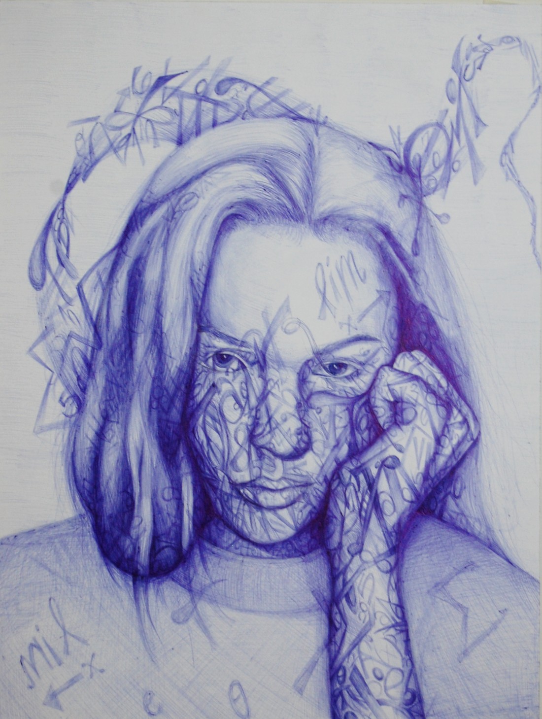 "a thought process," 2021. ballpoint pen