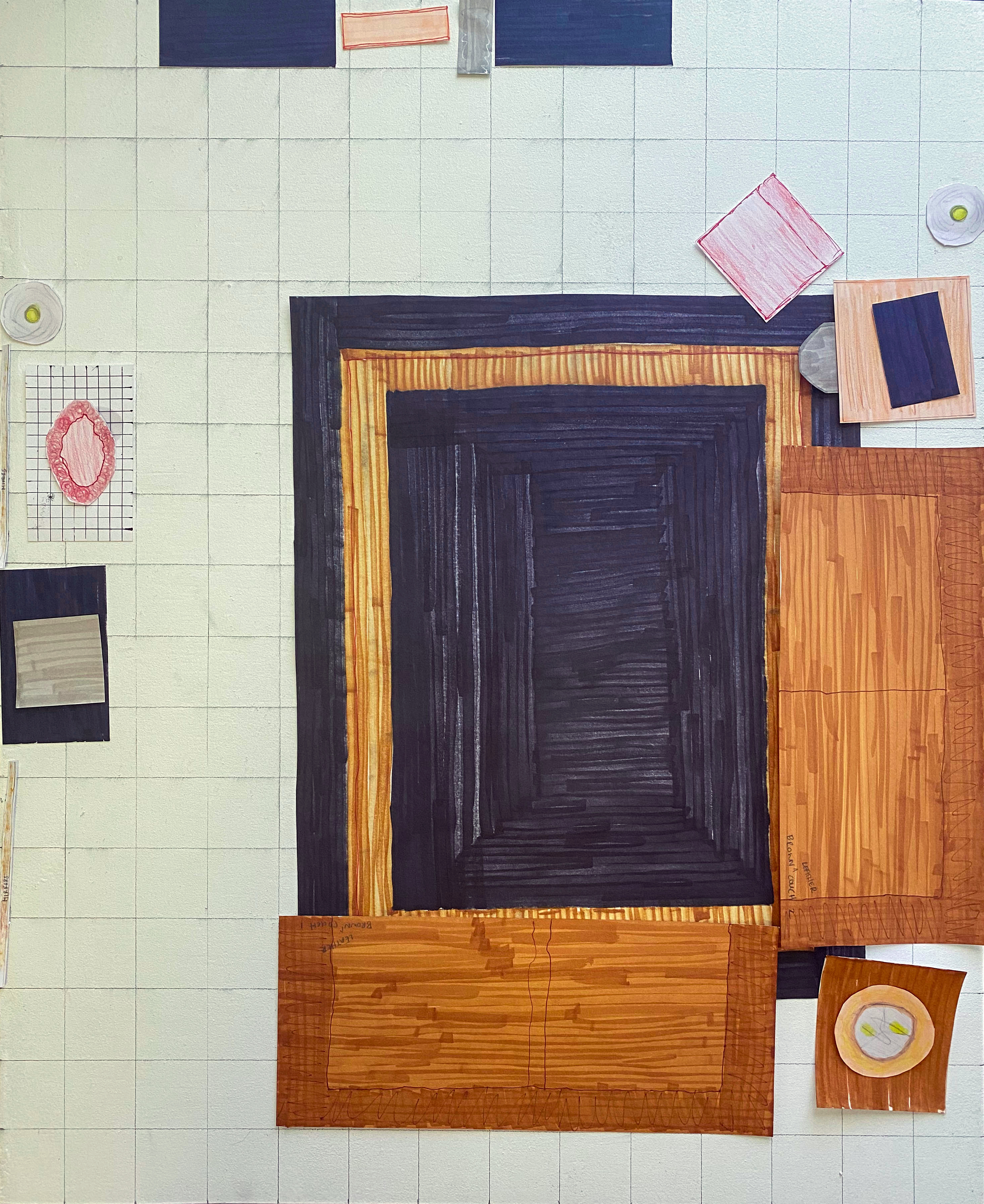 "Living Room" performance set, 2020, detail